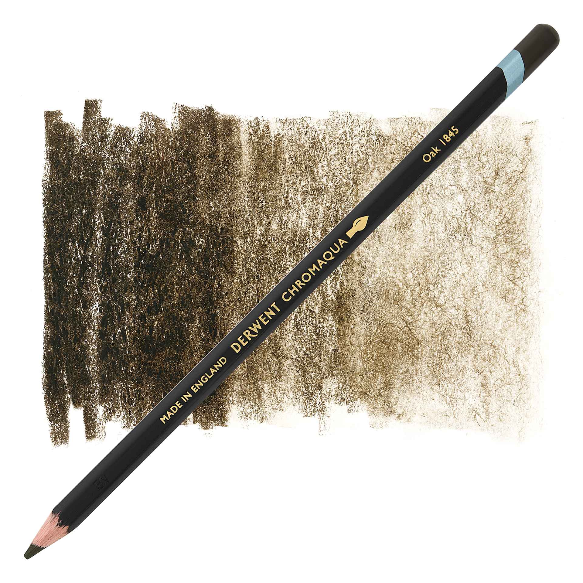 Derwent Chromaqua Watercolor Pencil - Oak pencil with swatch