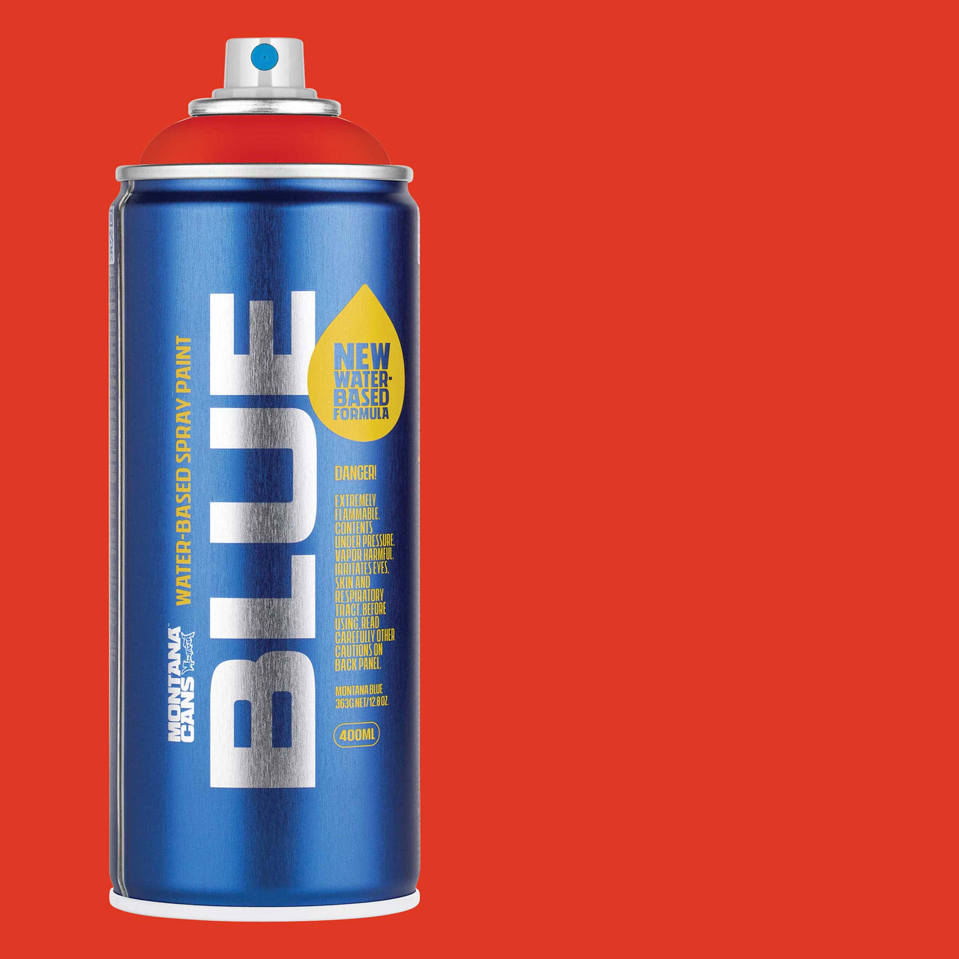 Montana Blue Water-Based Spray Paint - Blood Orange, 400 ml