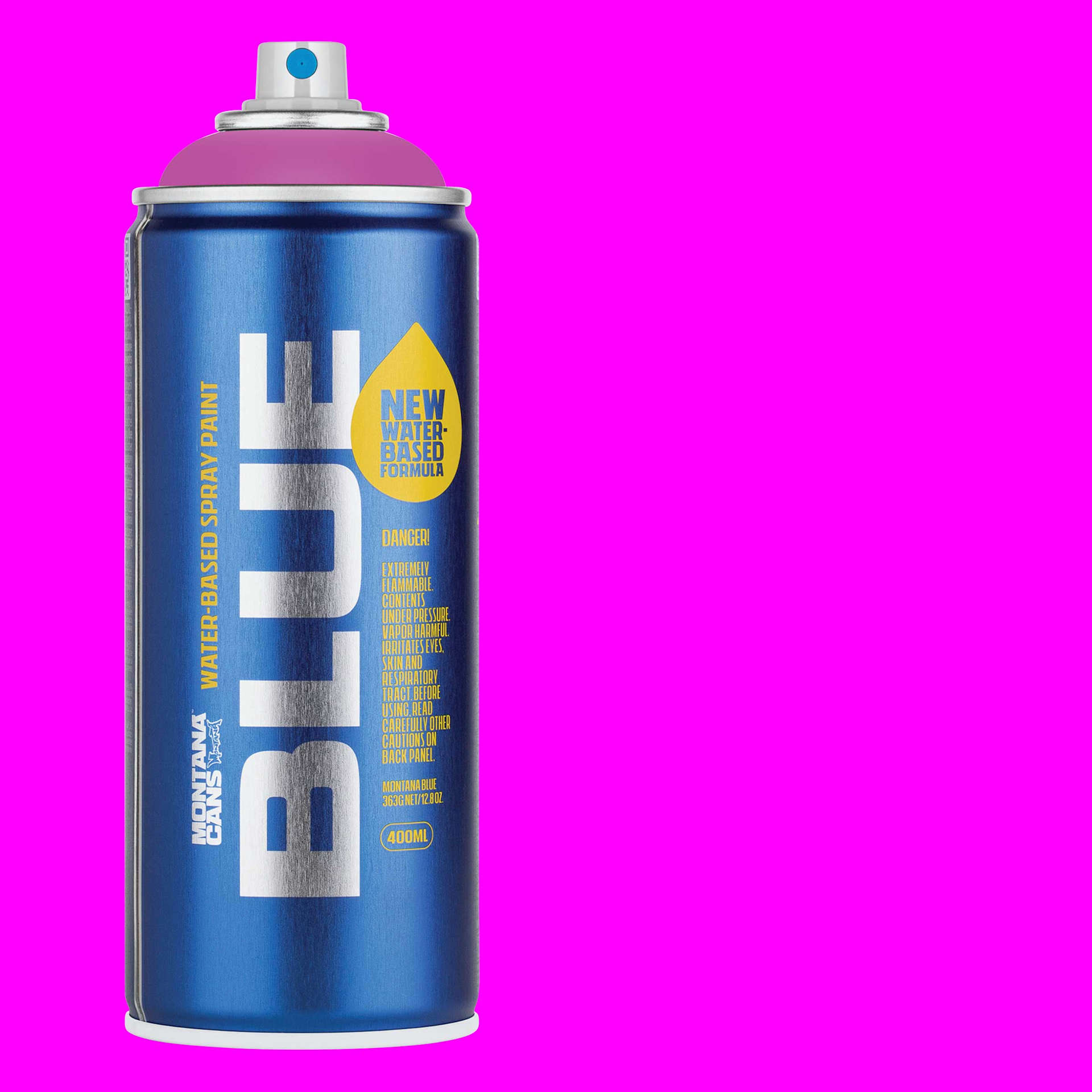 Montana Blue Water-Based Spray Paint - Fluor Pink, 400 ml