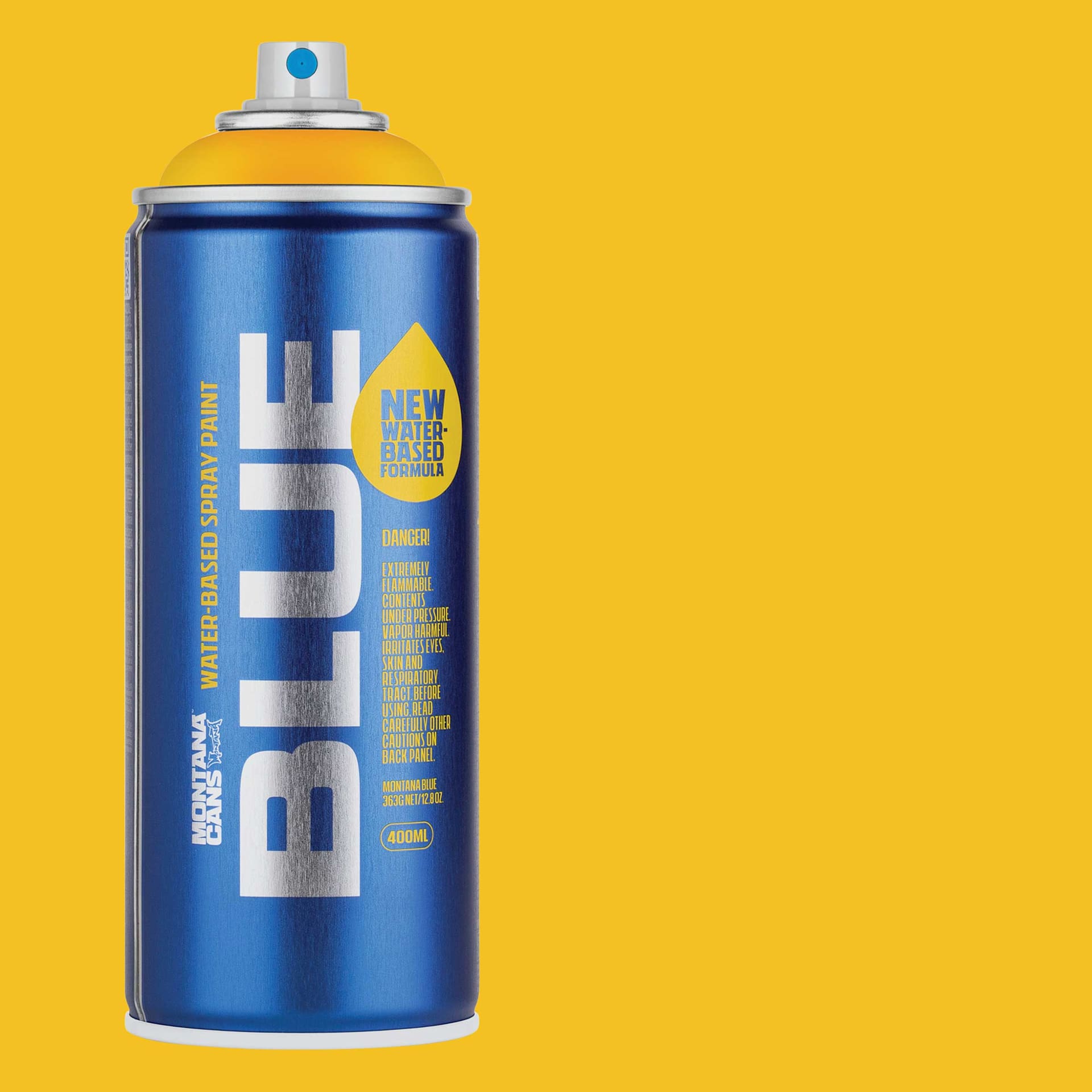 Montana Blue Water-Based Spray Paint - Mango Tango, 400 ml