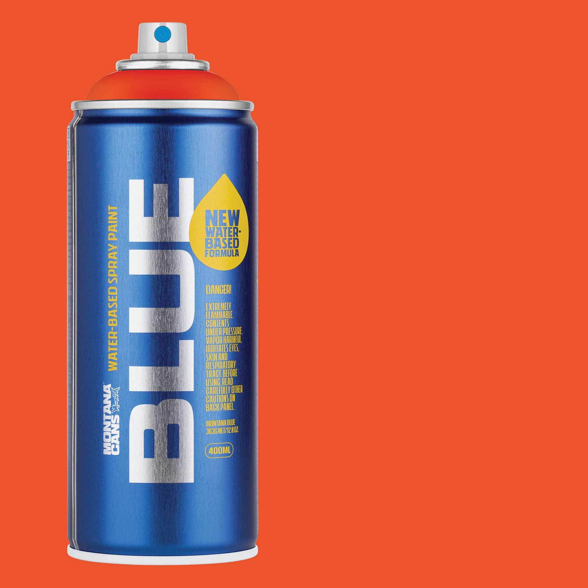 Montana Blue Water-Based Spray Paint - Groove Orange, 400 ml