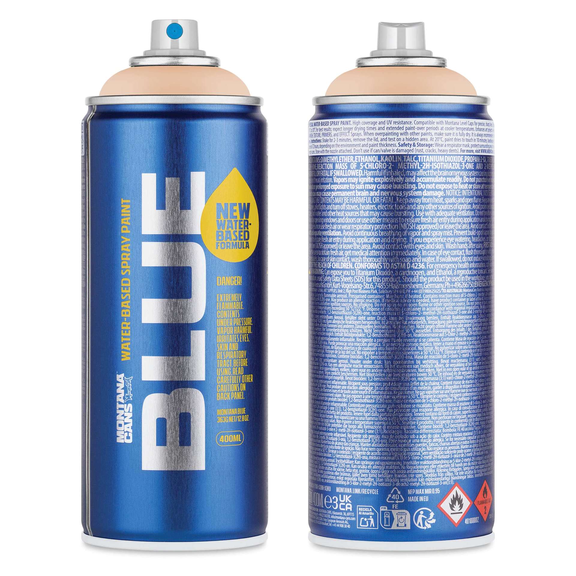 Montana Blue Water-Based Spray Paint - Doughy, 400 ml