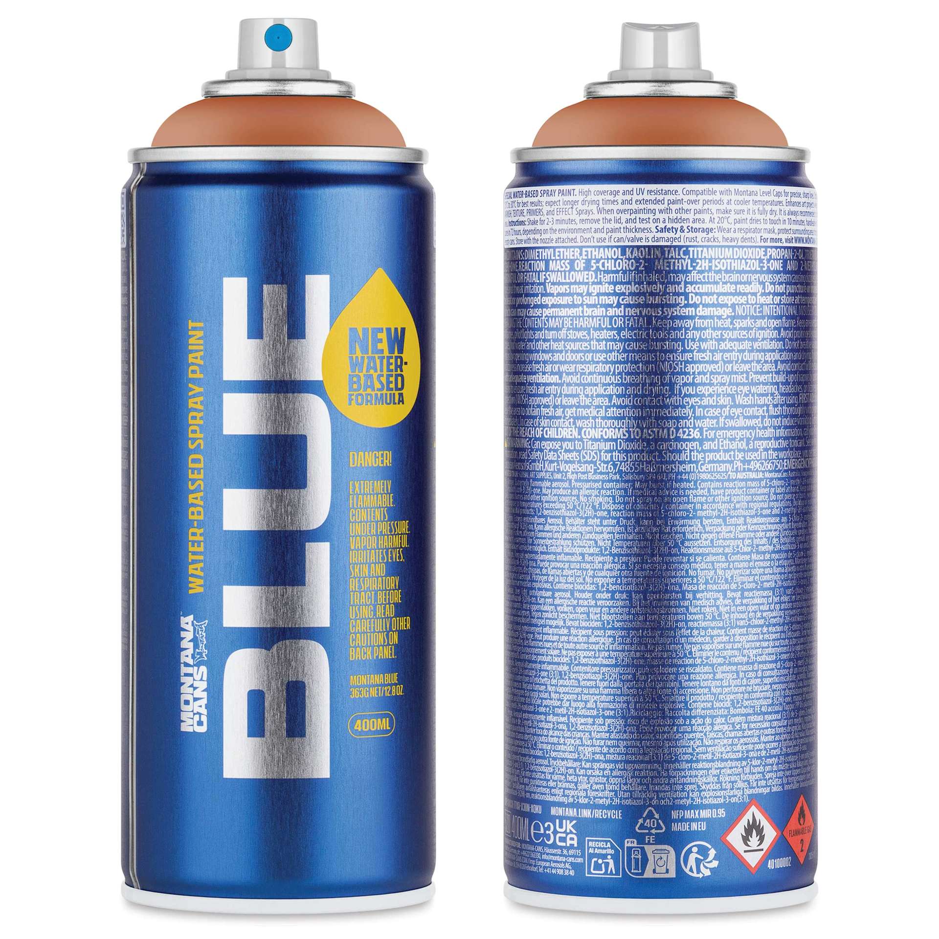 Montana Blue Water-Based Spray Paint - Caramelo, 400 ml
