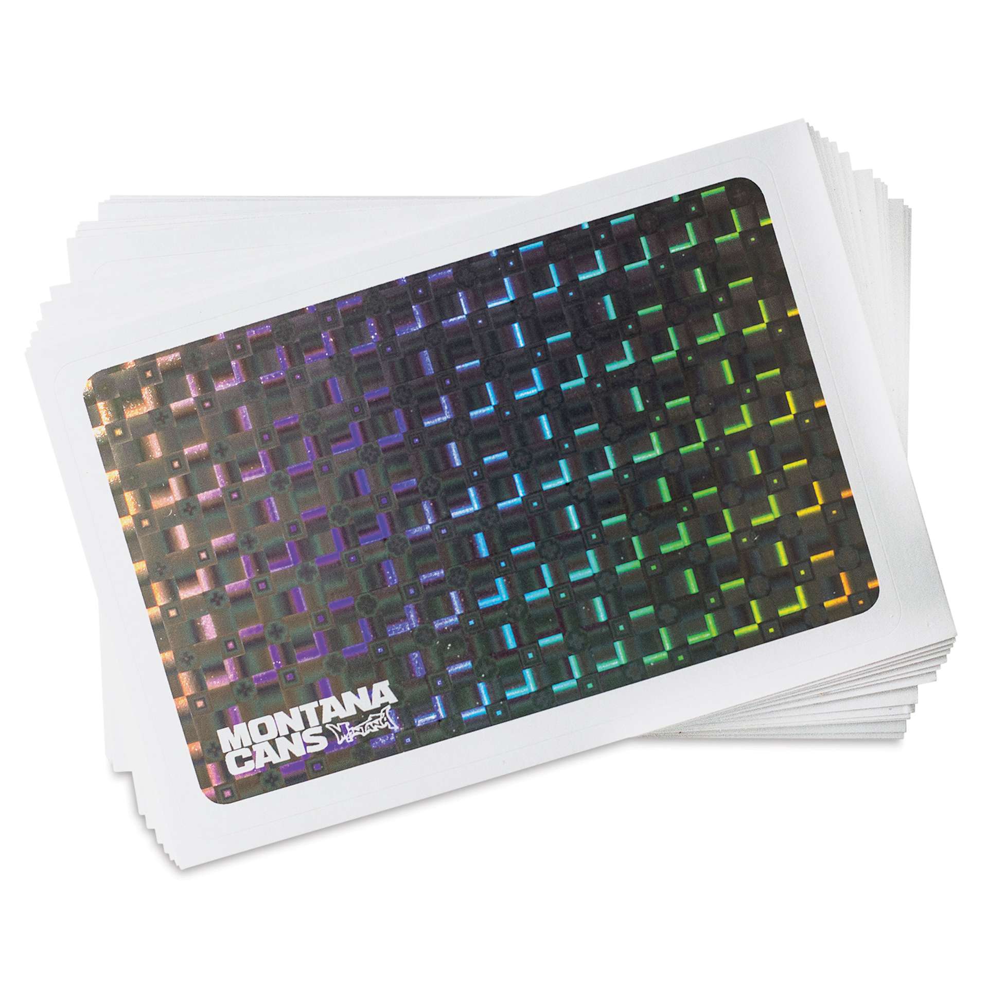 Montana Hologram Eggshell Stickers - 3D, Pkg of 50, out of packaging