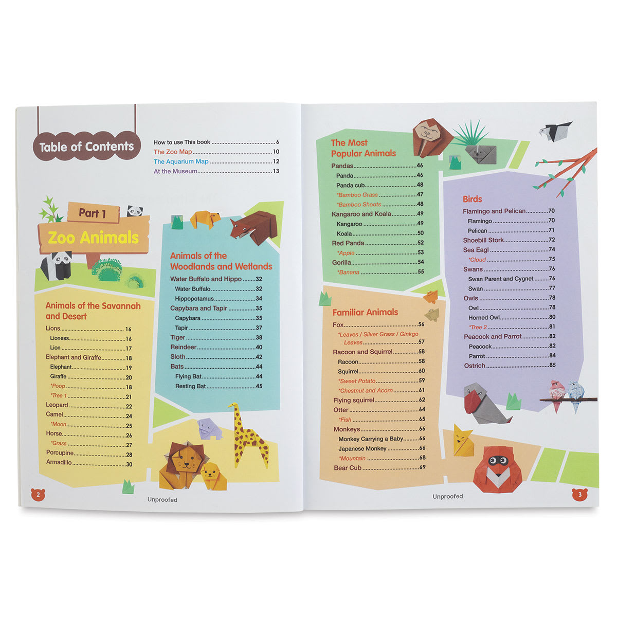 Ultimate Book of Origami Animals - Table of Contents