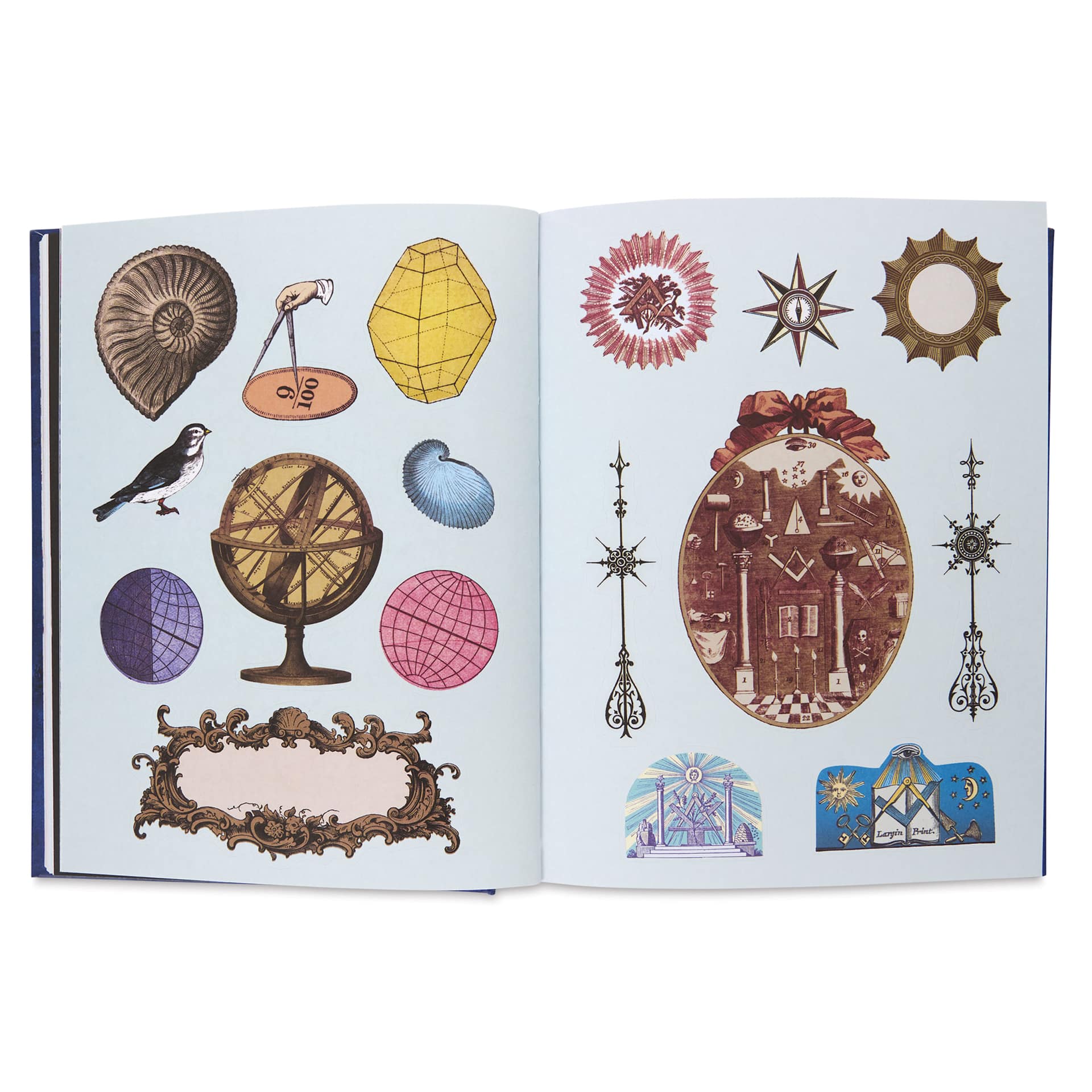 The Antiquarian Sticker Book, geometric stickers