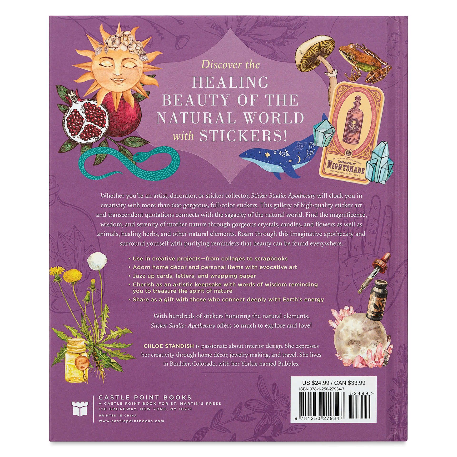 Sticker Studio Apothecary Sticker Book, back cover