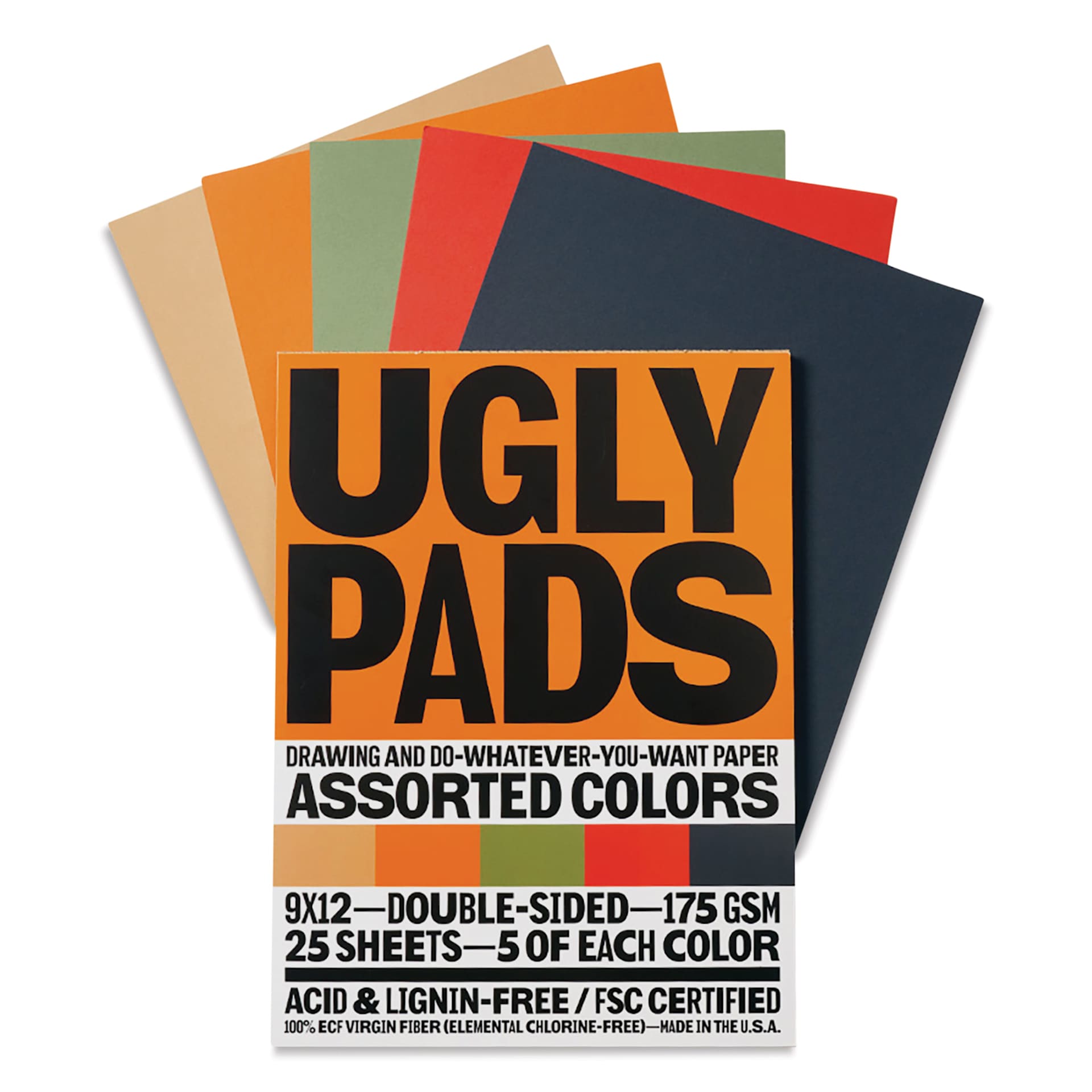 Uglybooks Uglypads - Farmer, 9" x 12", Pkg of 5