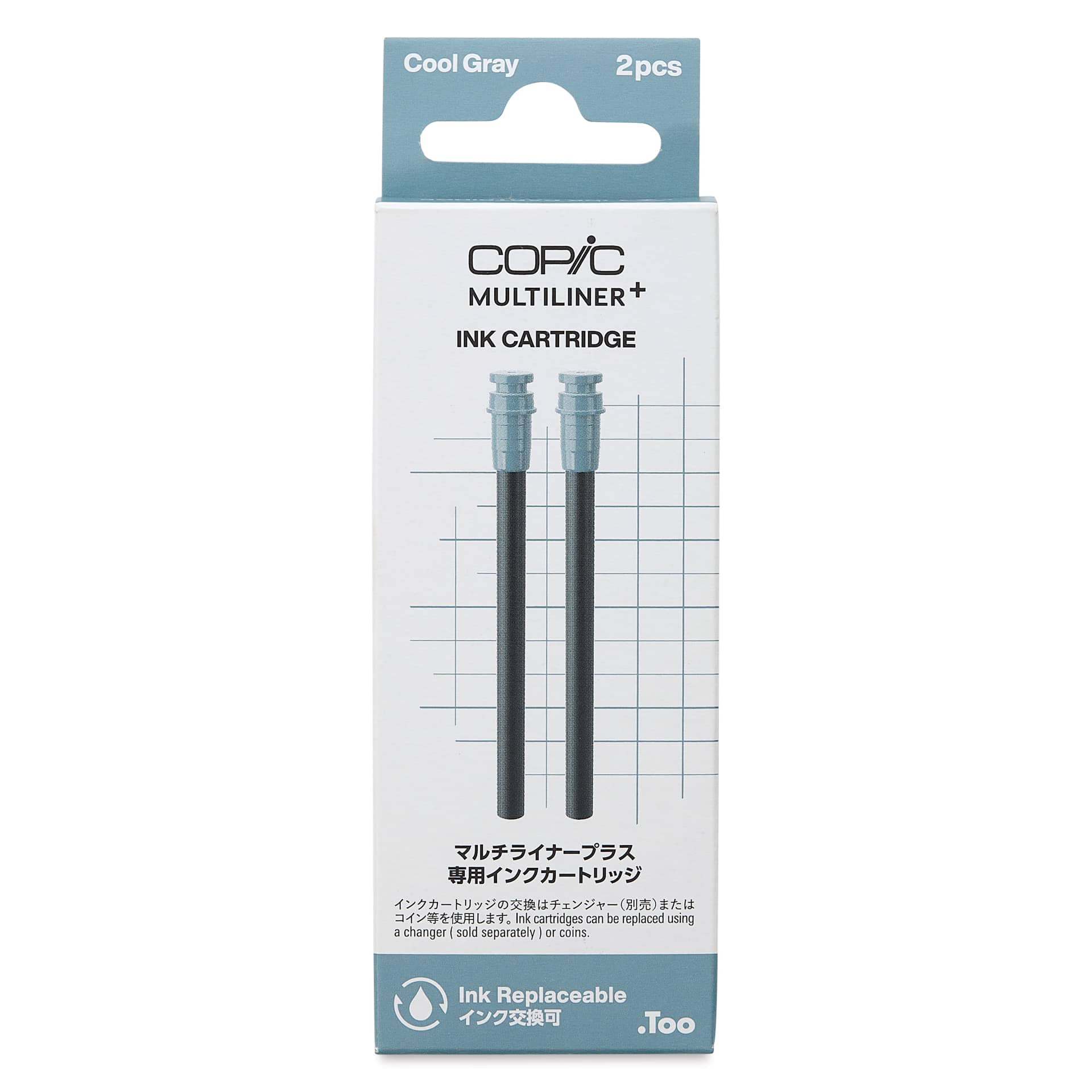 Copic Multiliner Plus Ink Cartridges - Pkg of 2, Cool Gray, front of packaging