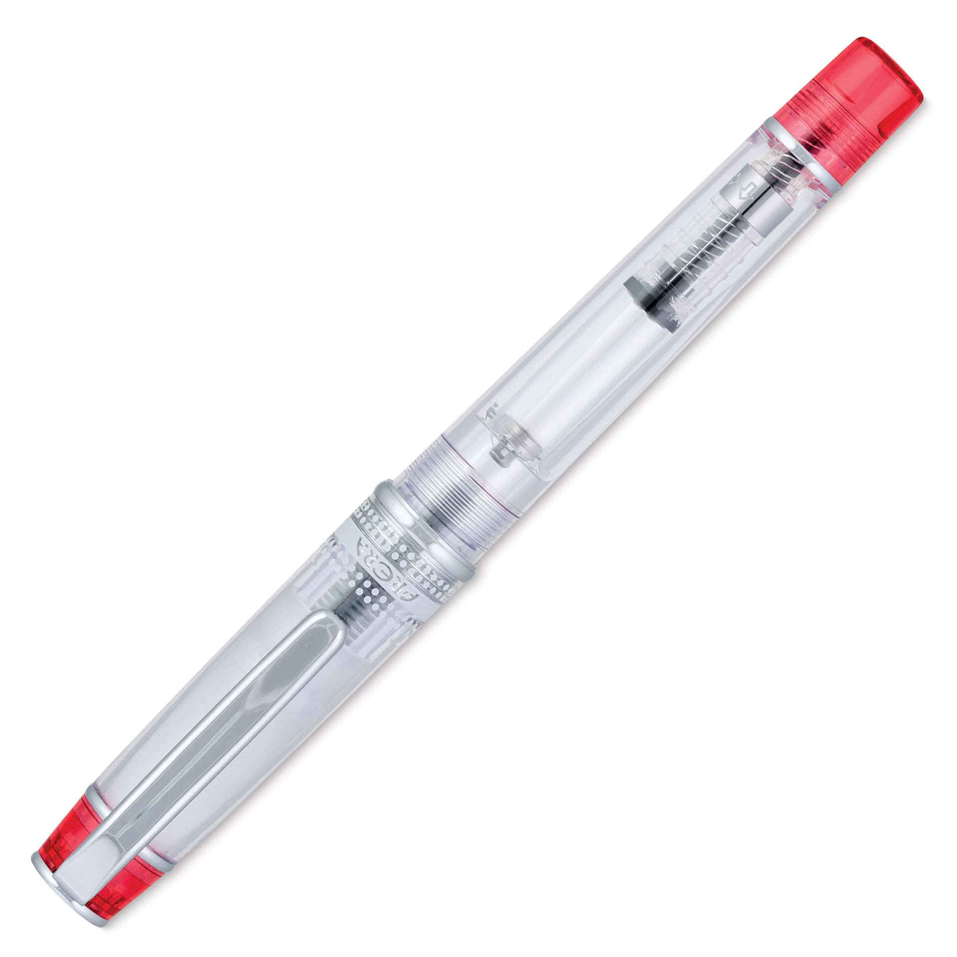 Pilot Prera Clear Fountain Pen - Red, Fine Nib