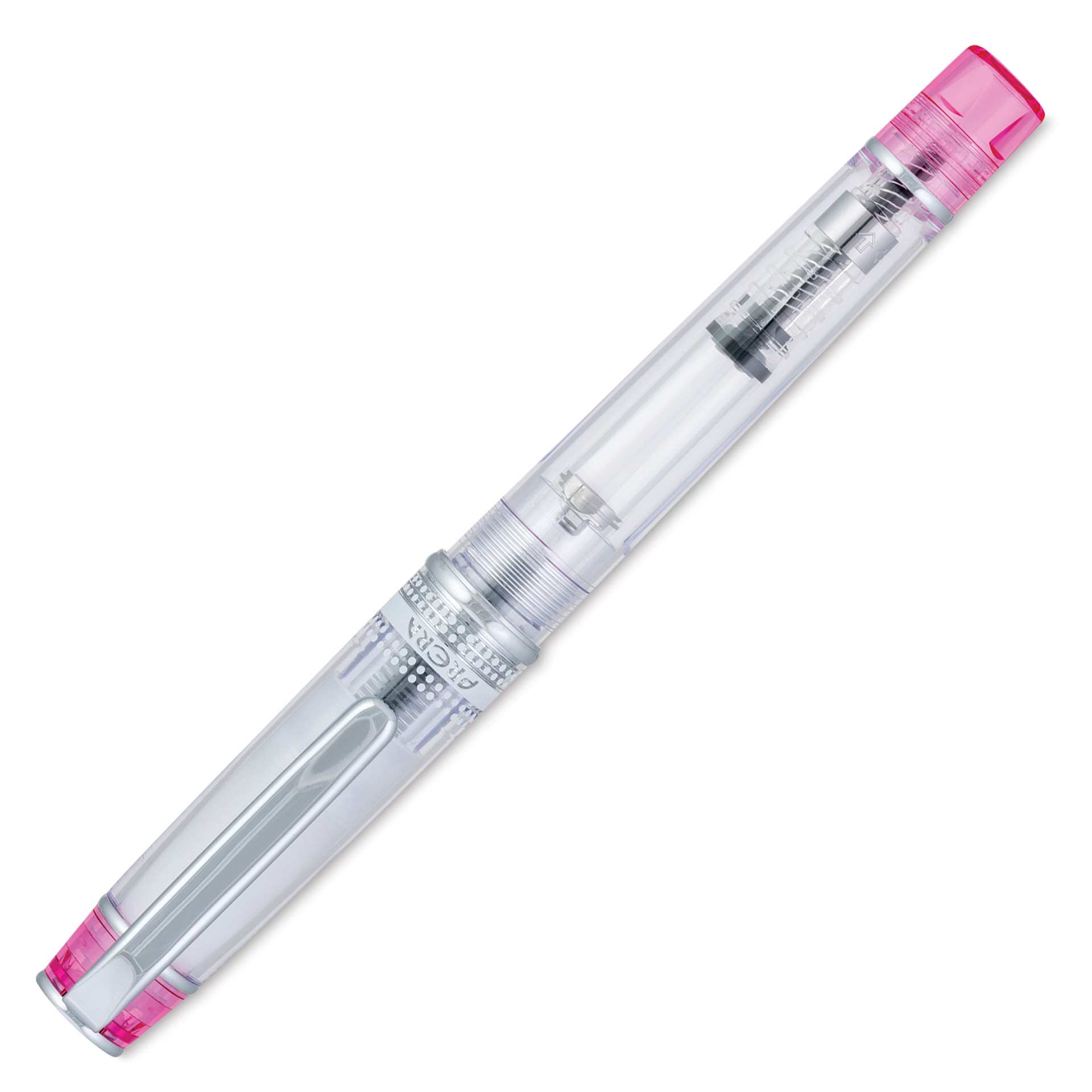 Pilot Prera Clear Fountain Pen - Pink, Medium Nib