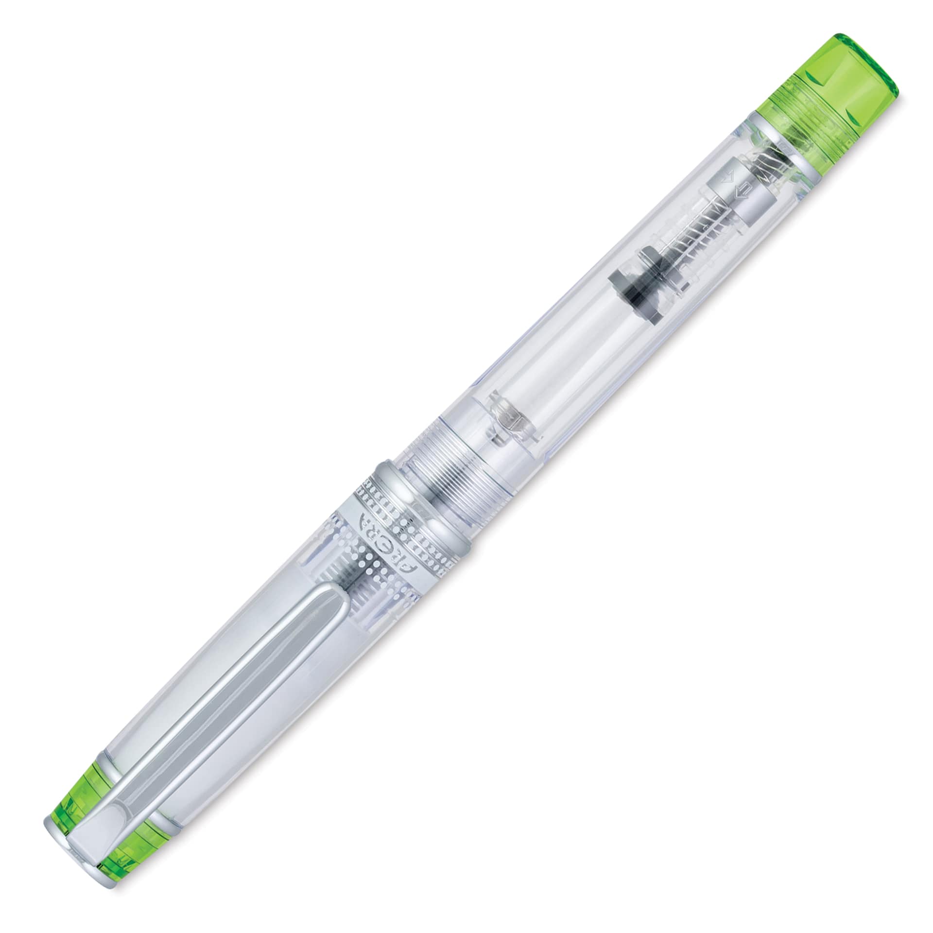 Pilot Prera Clear Fountain Pen - Light Green, Fine Nib