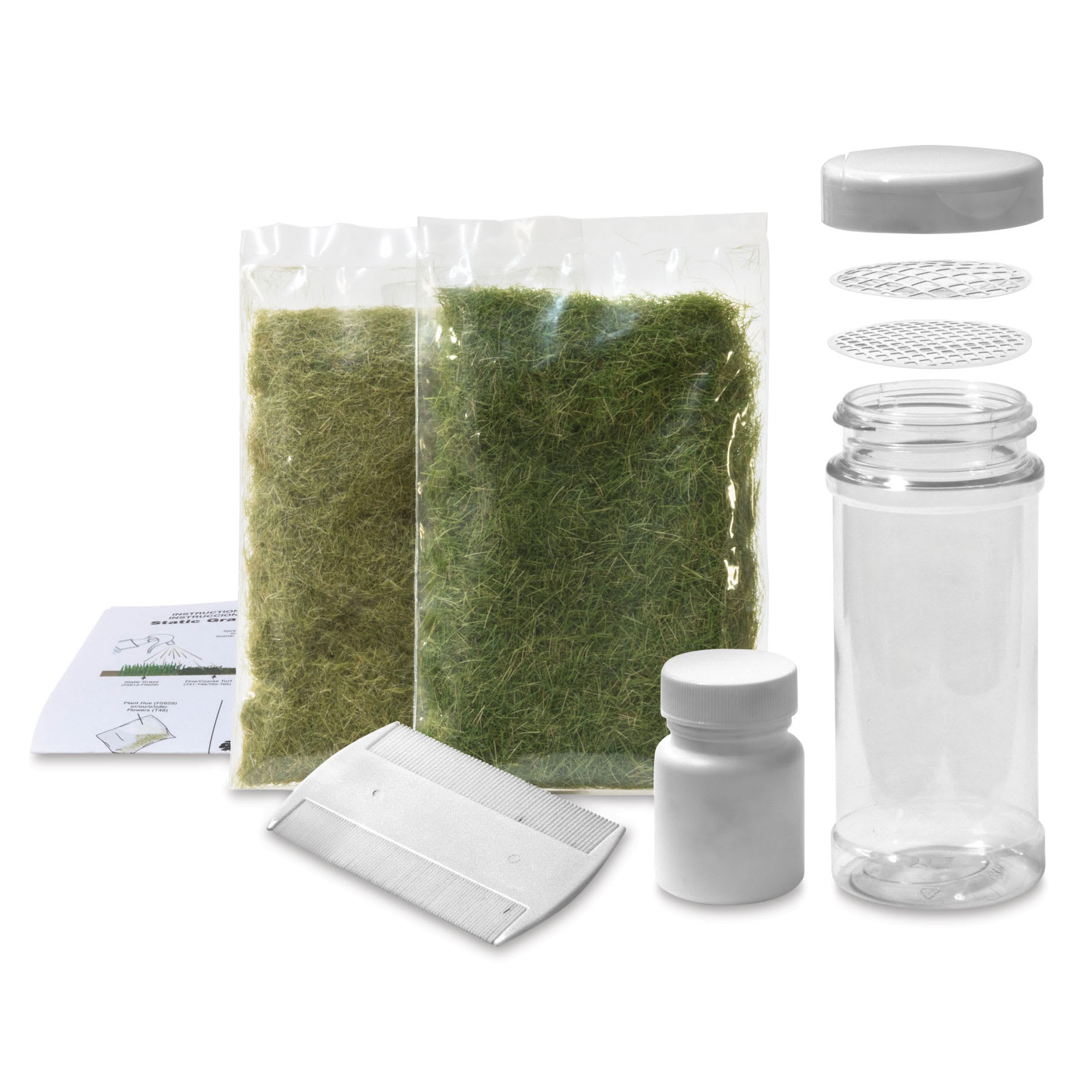 All Game Terrain Static Grass Shaker Kit, contents