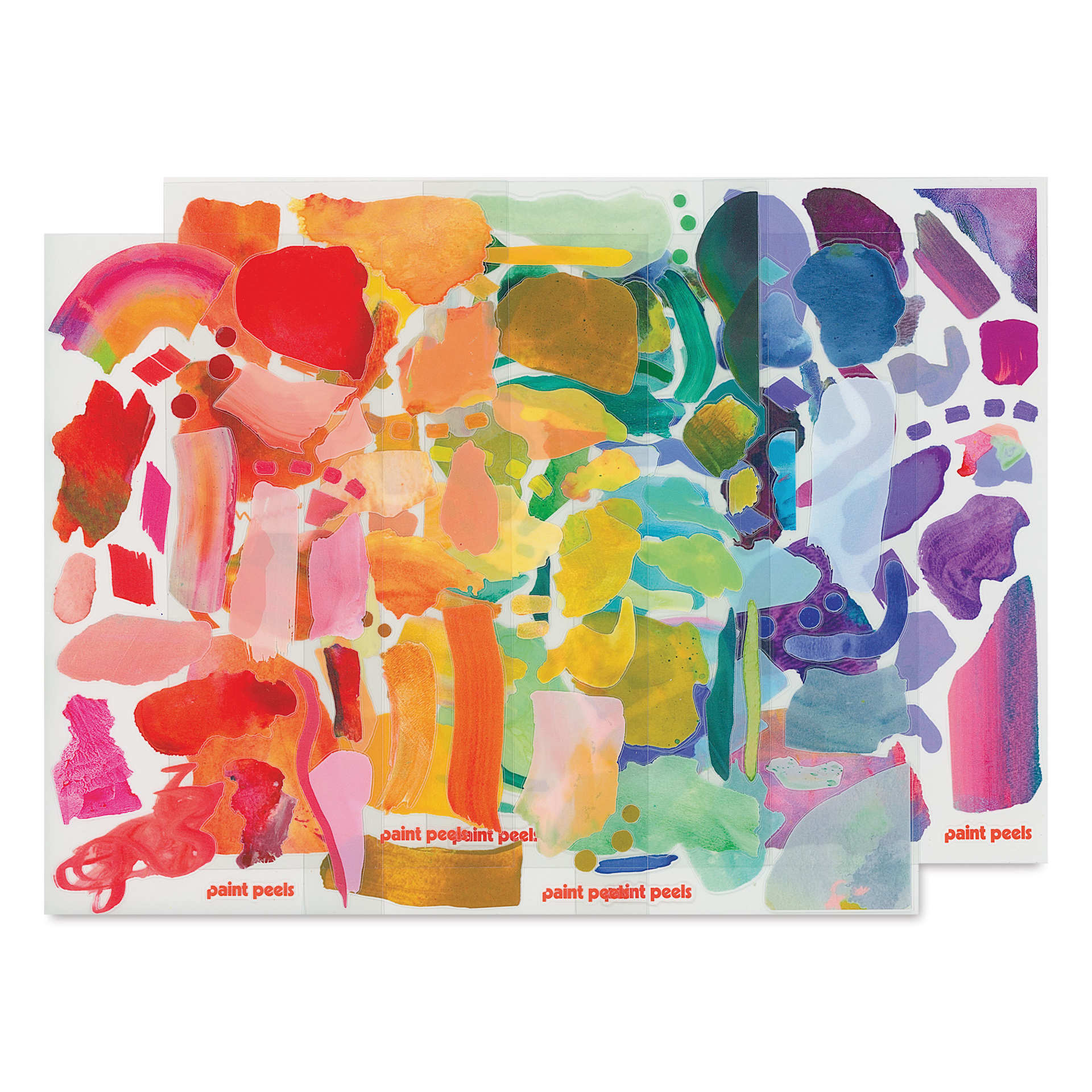 Katherine Simdon Studios Paint Peels Stickers - Vibrant Palettes, sheets out of packaging