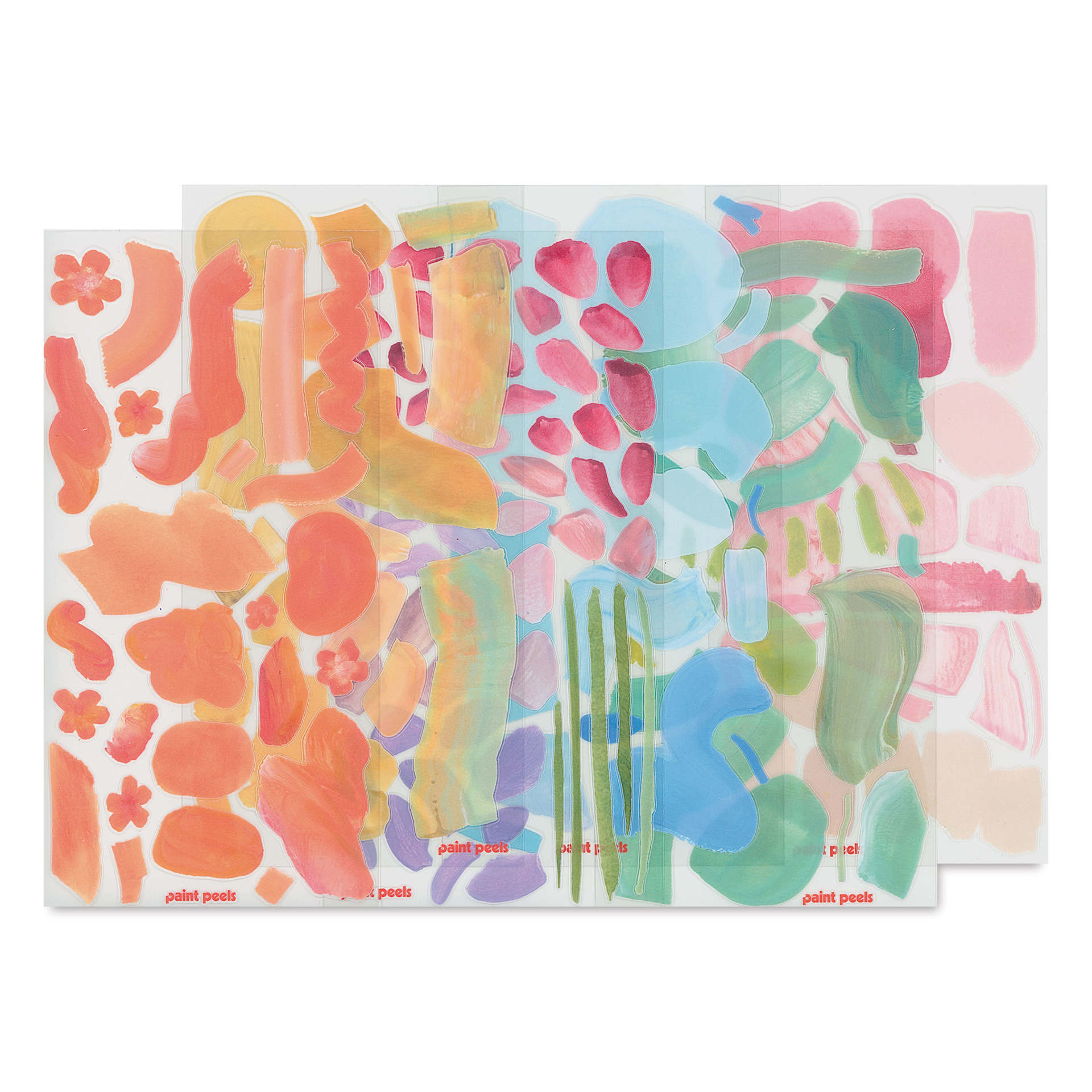Katherine Simdon Studios Paint Peels Stickers - Soft Thaw, sheets out of packaging