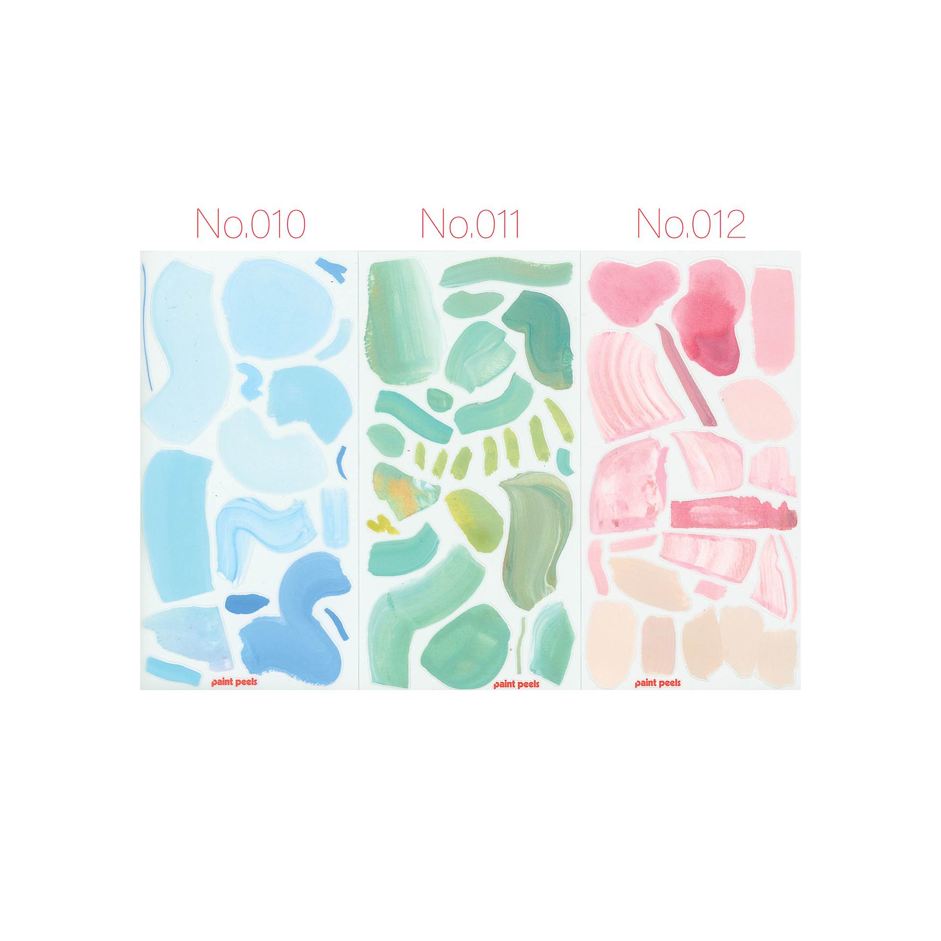 Katherine Simdon Studios Paint Peels Stickers - Soft Thaw, sheets 10, 11, and 12