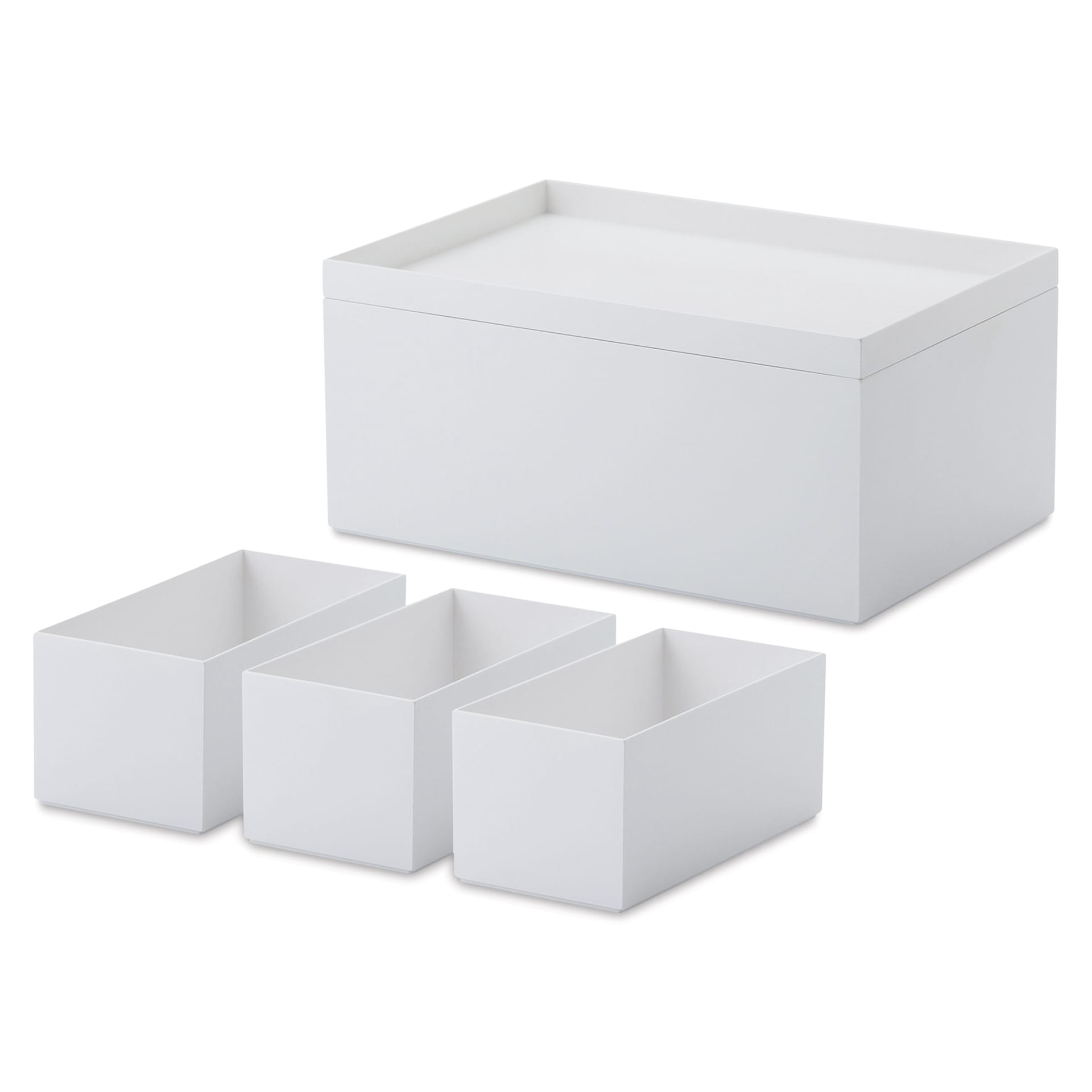 Like-It Tidy-Up Boxes - White, Deep