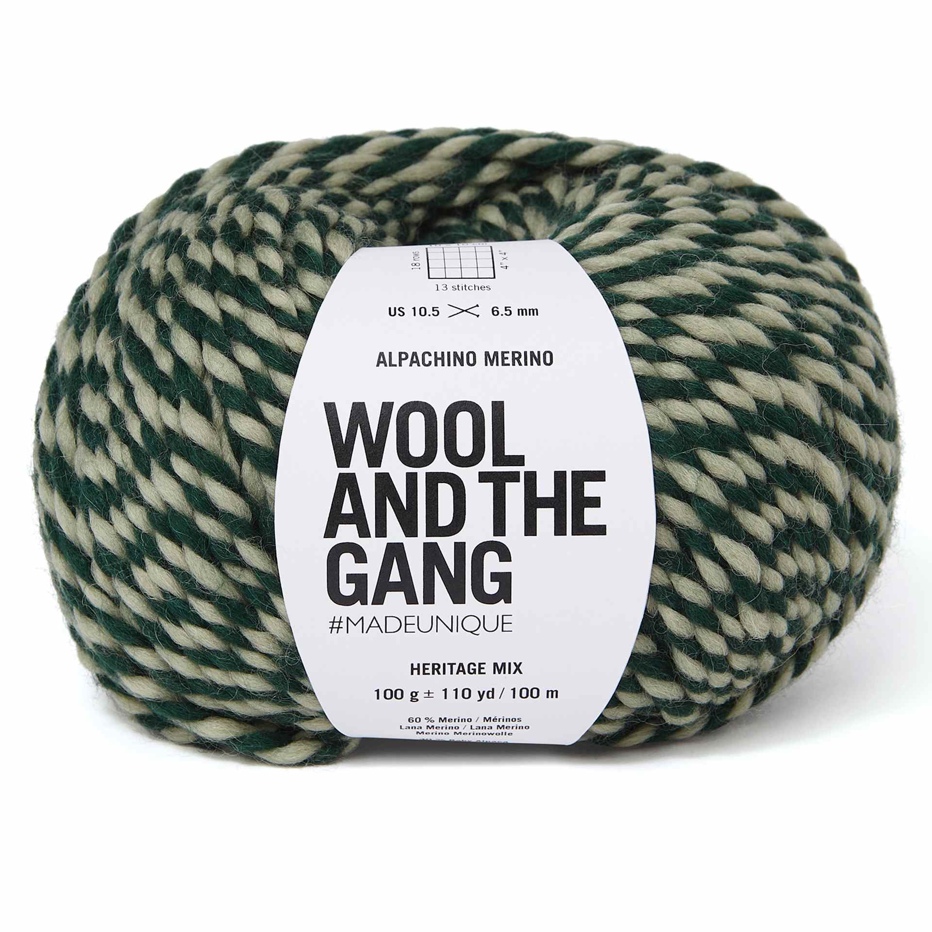 Wool and the Gang Alpachino Merino Twist Yarn - Heritage Mix, 110 yds