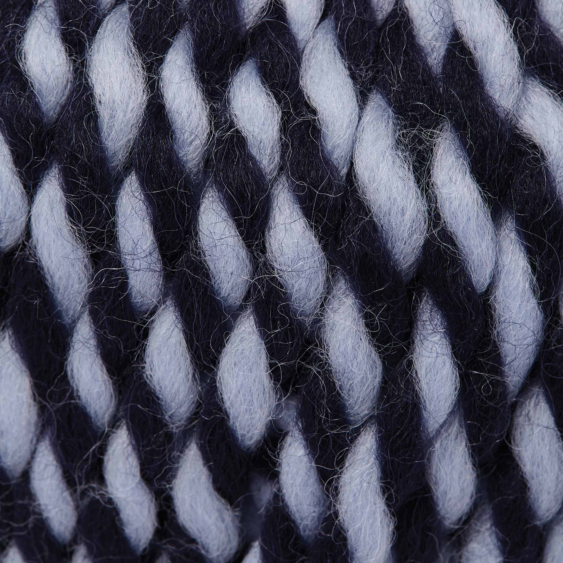 Wool and the Gang Alpachino Merino Twist Yarn - Midnight Powder, 110 yds close up showing texture
