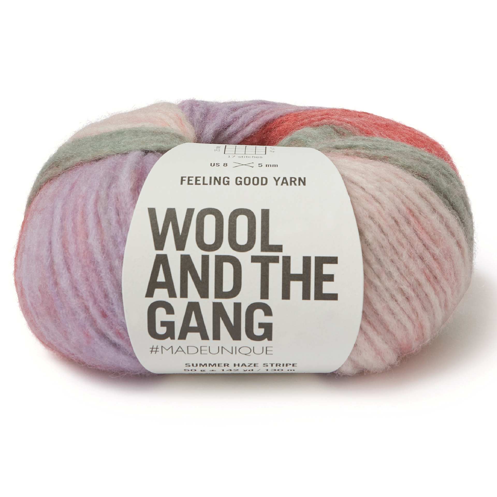 Wool and the Gang Feeling Good Stripe Yarn - Summer Haze, 142 yds