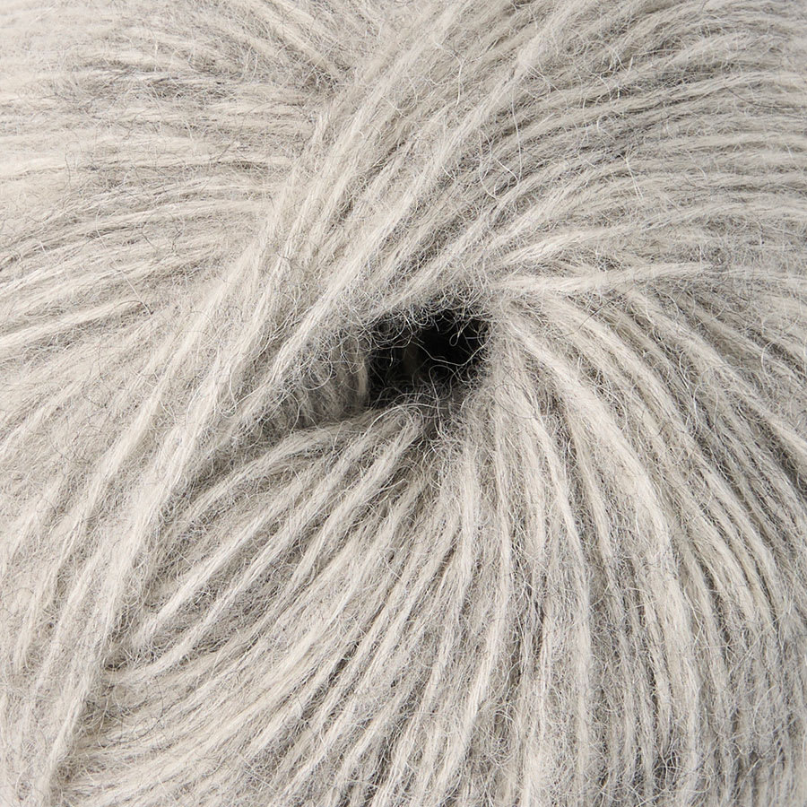 Mode at Rowan Alpaca Cotton Yarn - Feather Grey Melange, 131 yds close up to show texture