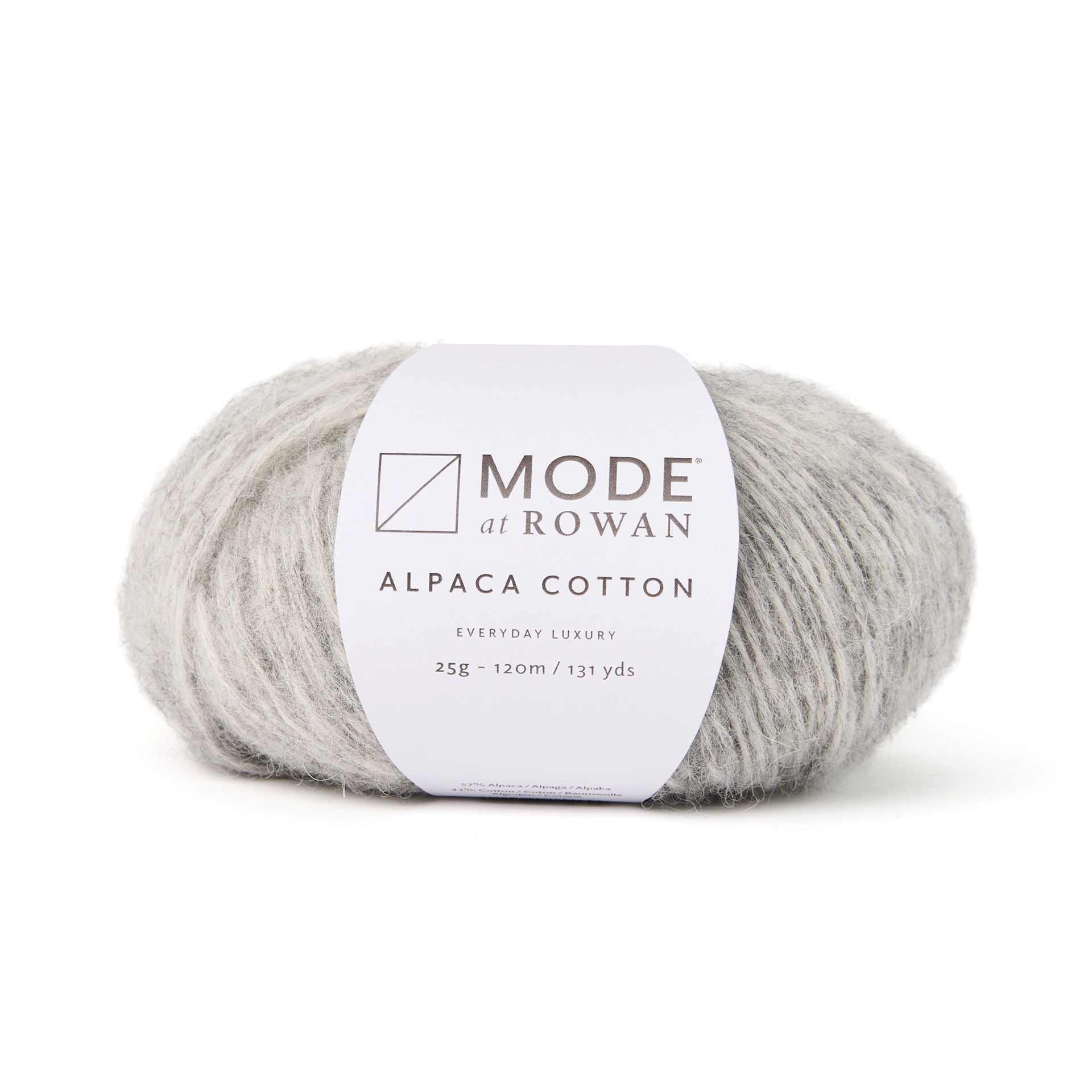 Mode at Rowan Alpaca Cotton Yarn - Feather Grey Melange, 131 yds