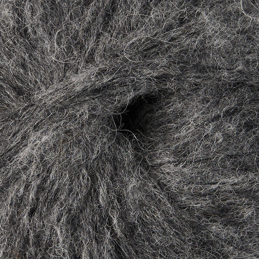 Mode at Rowan Alpaca Cotton Yarn - Charcoal Melange, 131 yds close up to show texture