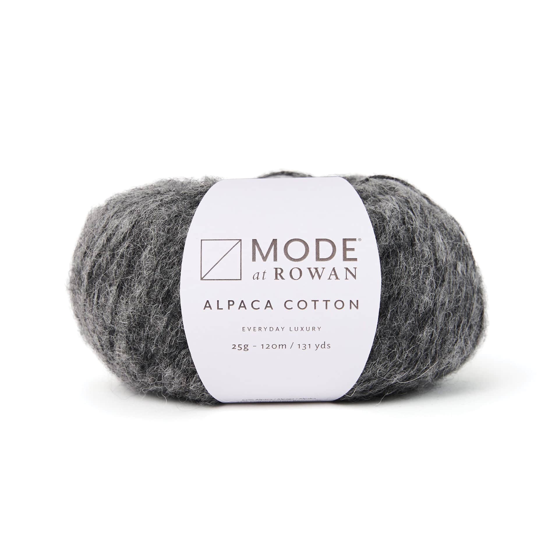 Mode at Rowan Alpaca Cotton Yarn - Charcoal Melange, 131 yds