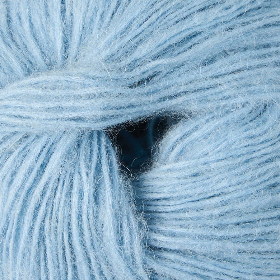 Mode at Rowan Alpaca Cotton Yarn - Blue Haze, 131 yds close up to show texture