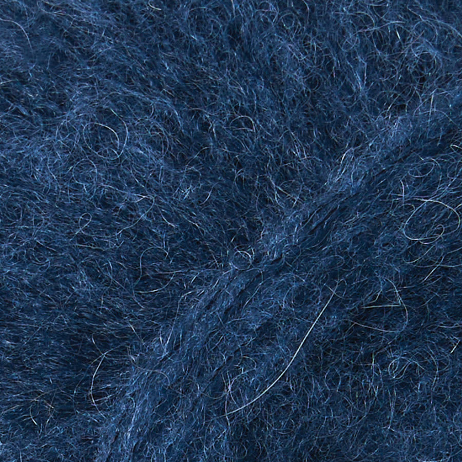 Mode at Rowan Alpaca Haze Yarn - Navy, 233 yds close up to show texture