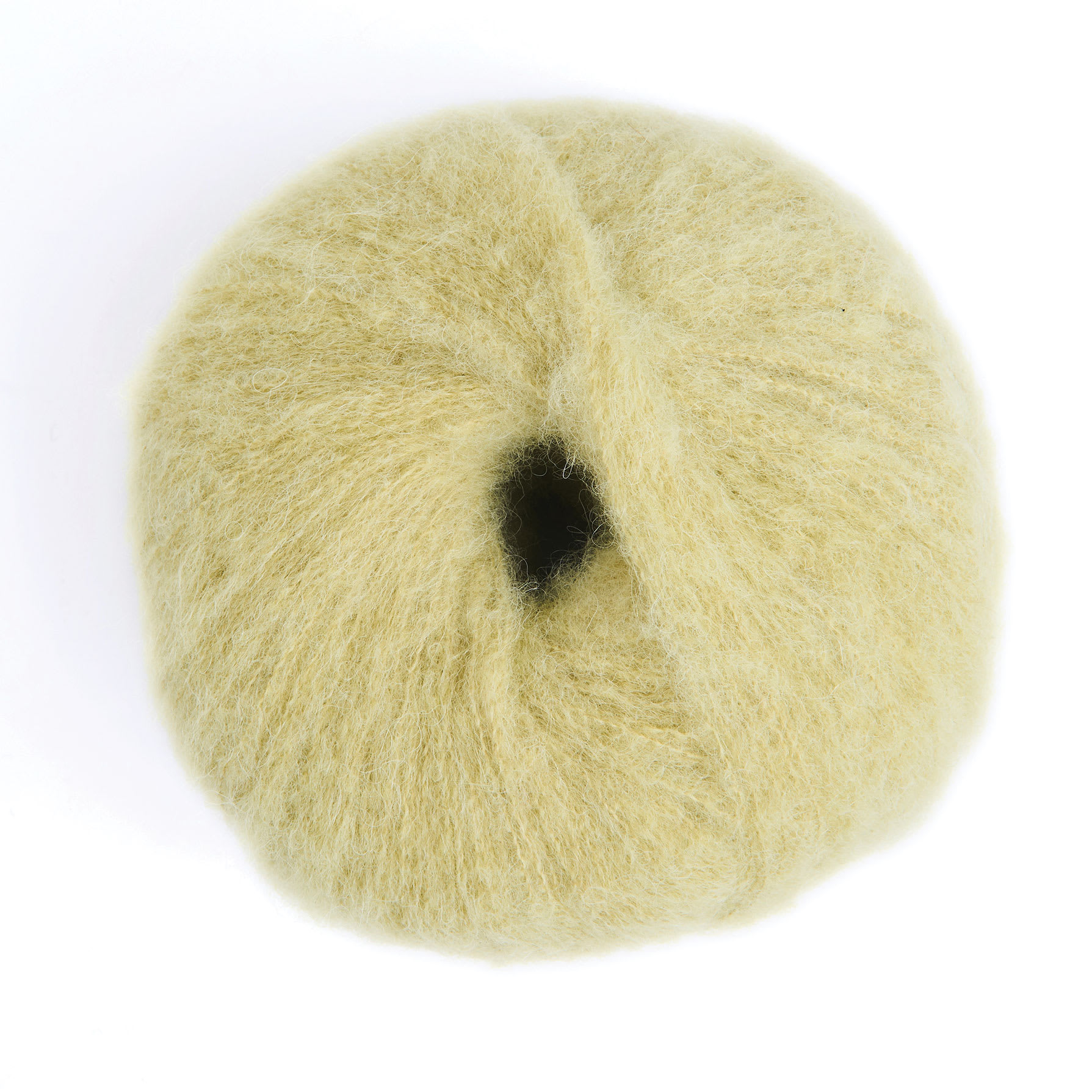 Mode at Rowan Alpaca Haze Yarn - Pear, 233 yds showing top of cake