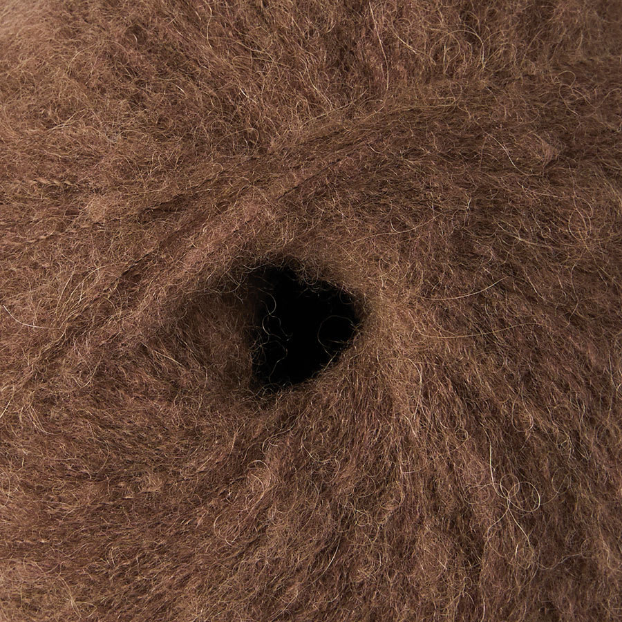 Mode at Rowan Alpaca Haze Yarn - Cocoa, 233 yds close up to show texture