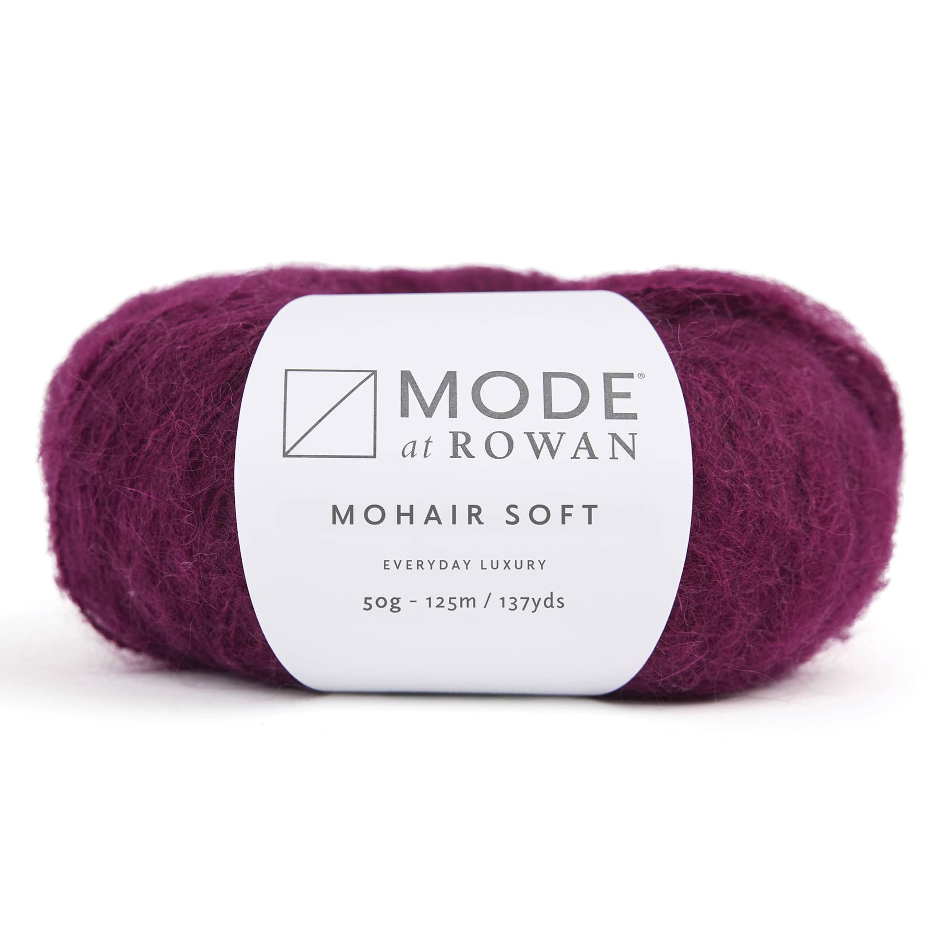 Mode at Rowan Mohair Soft Yarn - Wine, 137 yds with packaging