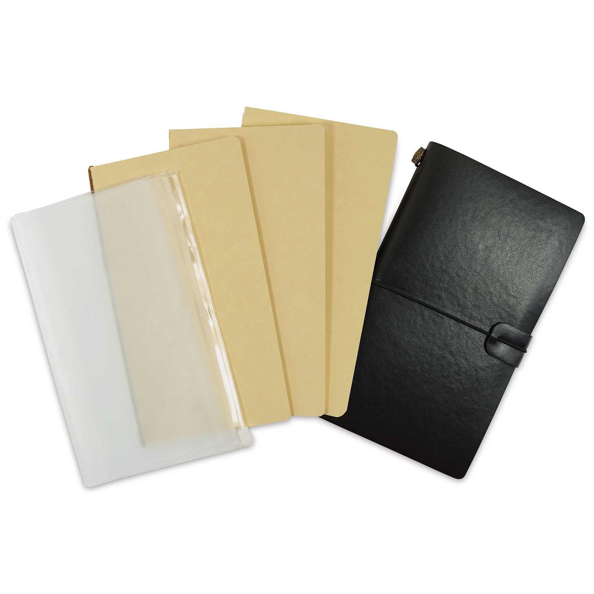 Peter Pauper Press Voyager Notebook - 4.75" x 7.9", Black, inserts out of notebook