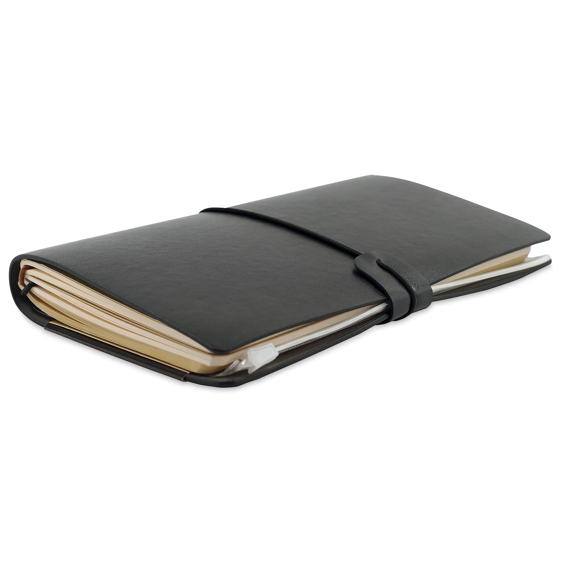 Peter Pauper Press Voyager Notebook - 4.75" x 7.9", Black, fore-edge