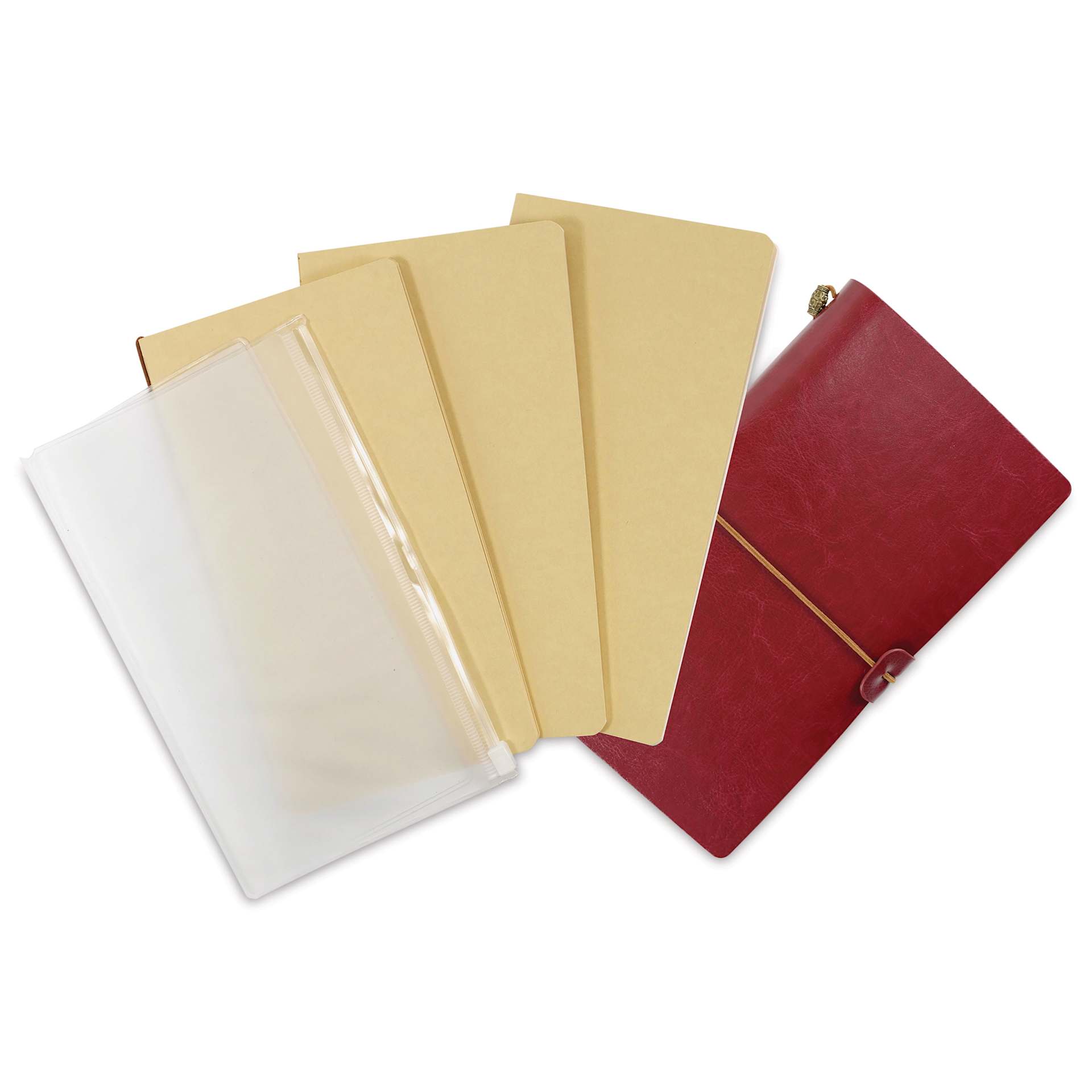 Peter Pauper Press Voyager Notebook - 4.75" x 7.9", Burgundy, inserts out of notebook