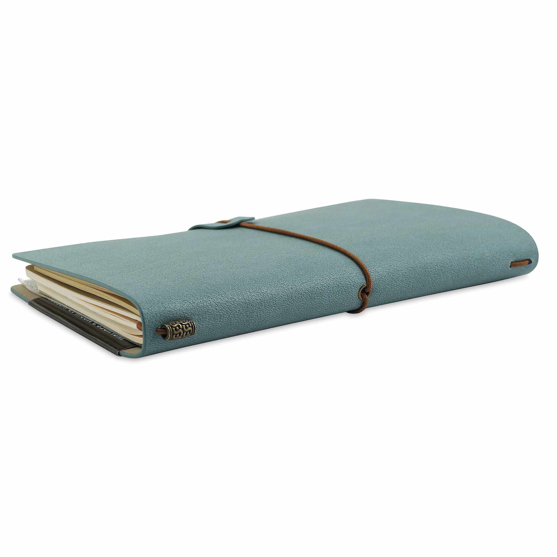 Peter Pauper Press Voyager Notebook - 4.75" x 7.9", Light Blue, spine