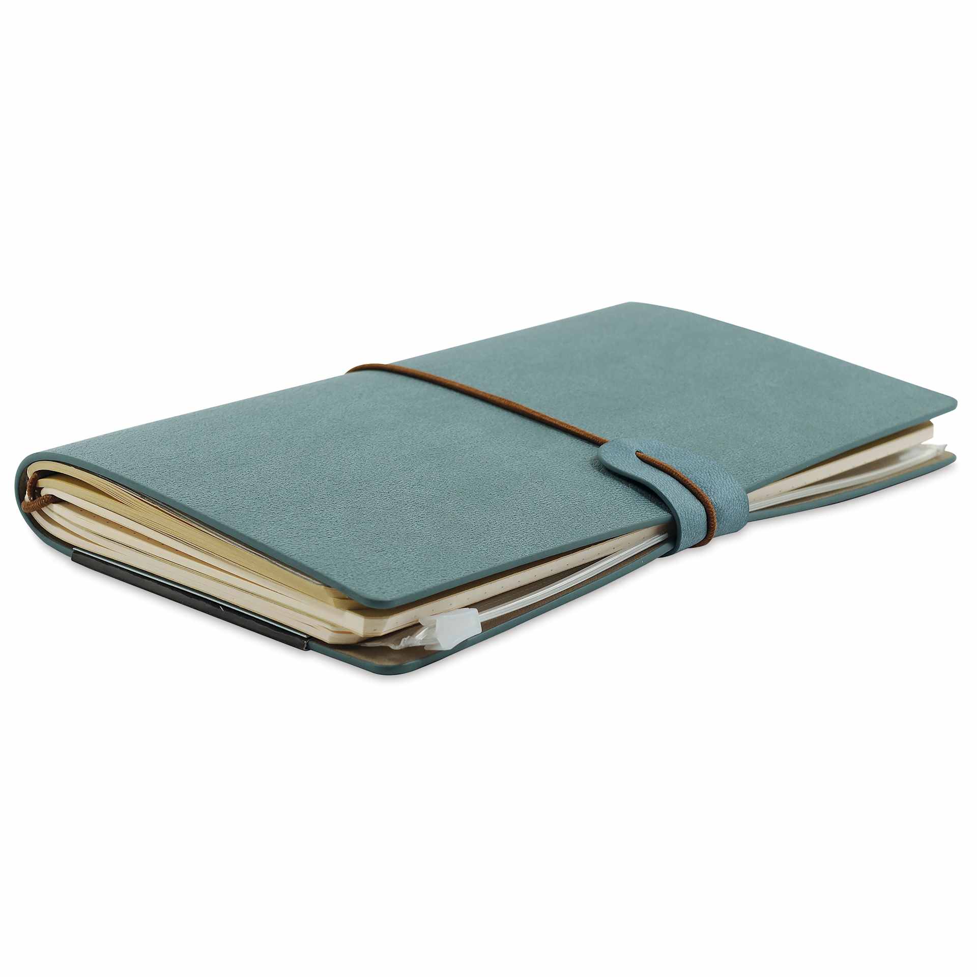 Peter Pauper Press Voyager Notebook - 4.75" x 7.9", Light Blue, fore-edge