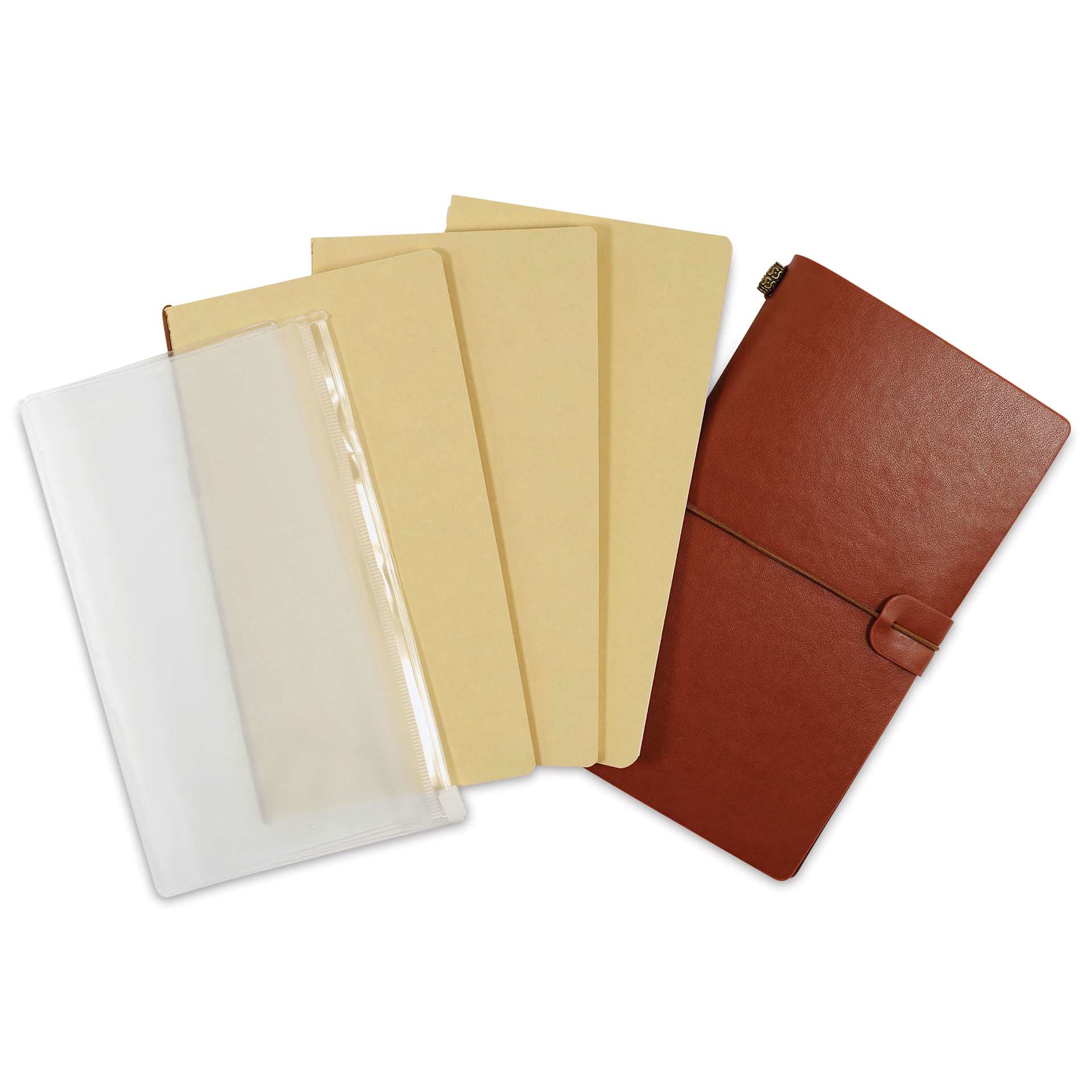 Peter Pauper Press Voyager Notebook - 4.75" x 7.9", Nutmeg, inserts out of notebook