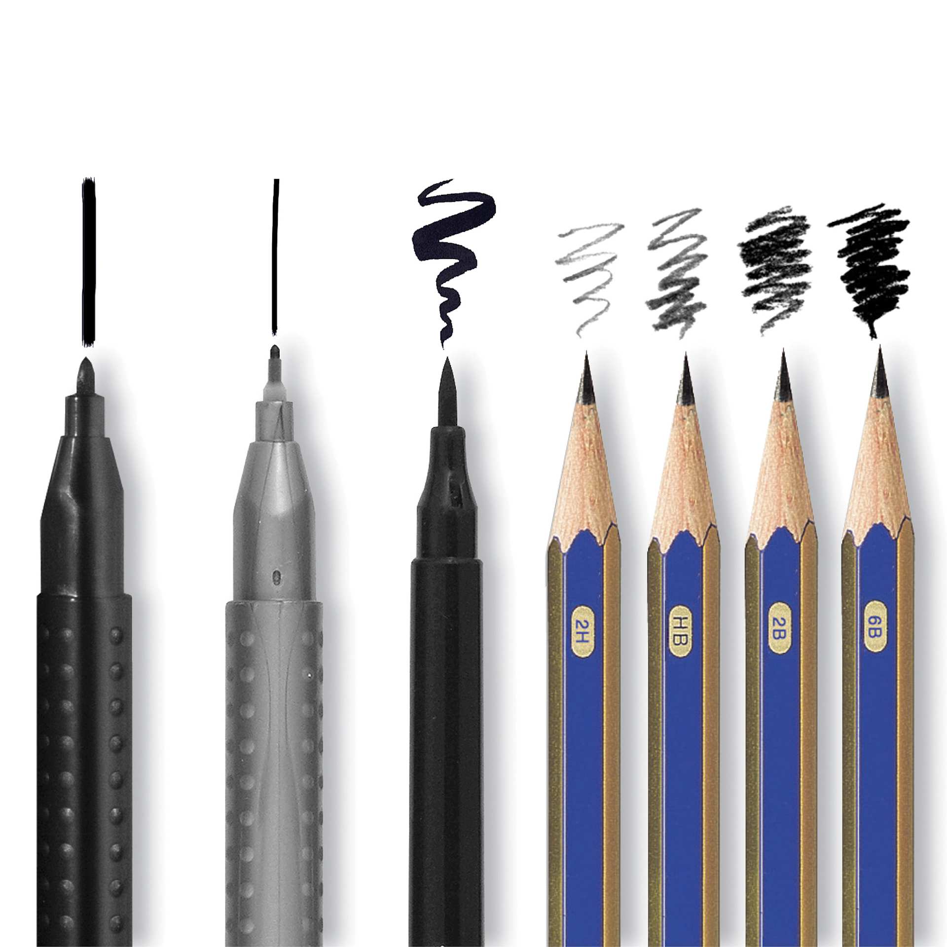 Faber-Castell Step-by-Step Drawing & Sketching Kit, swatches