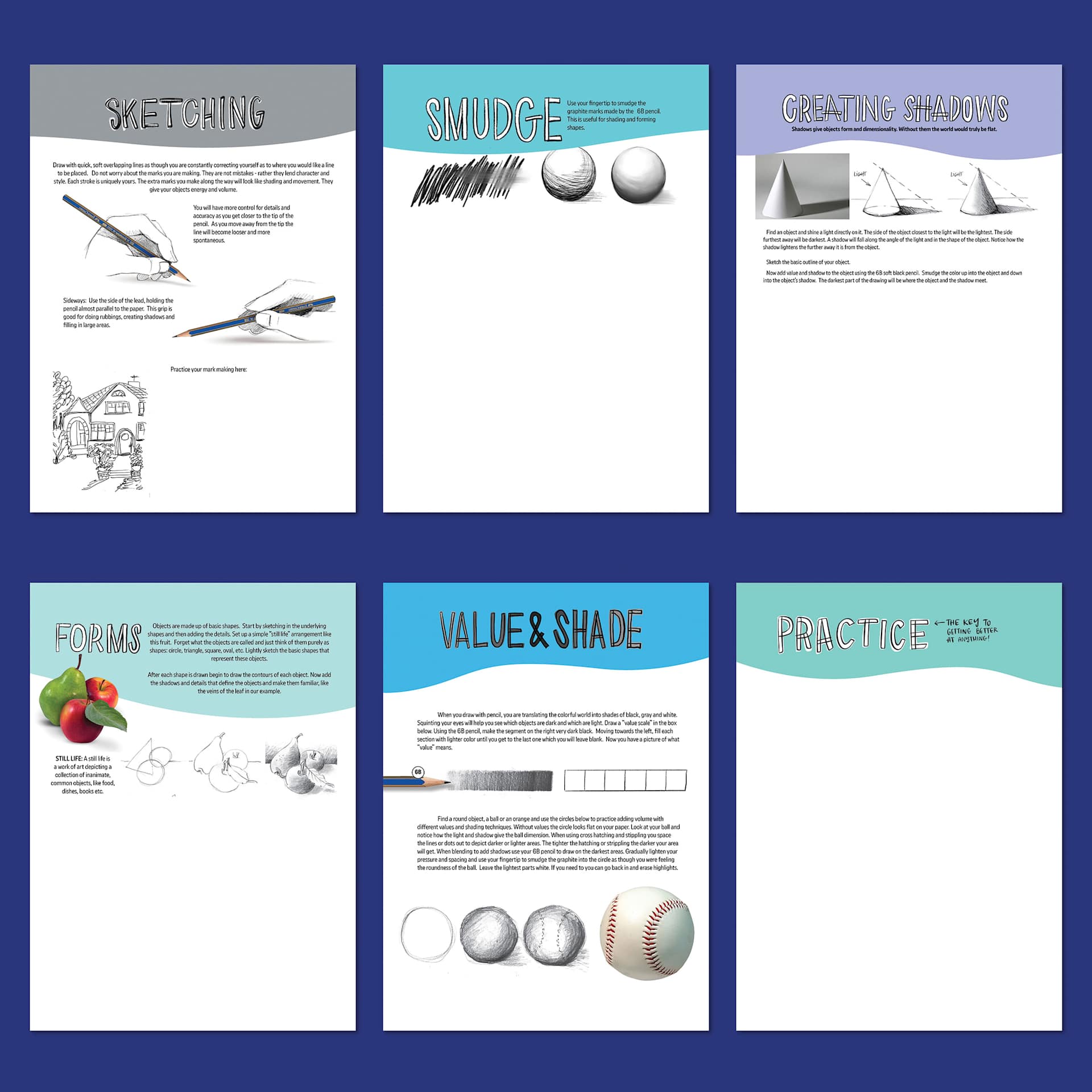 Faber-Castell Step-by-Step Drawing & Sketching Kit, steps