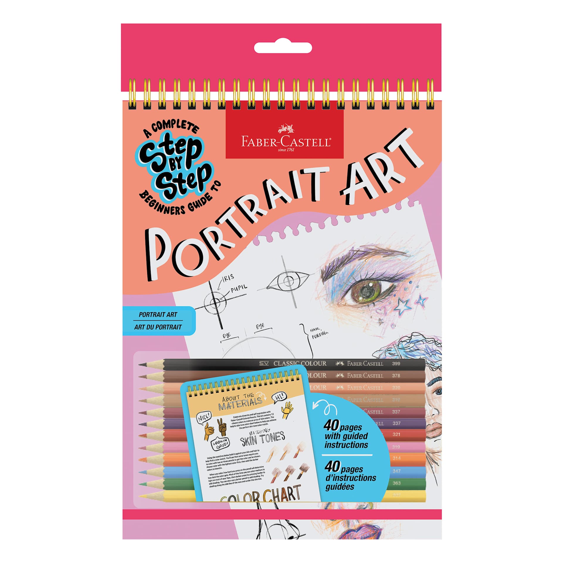 Faber-Castell Step-by-Step Portrait Art Kit, front of packaging