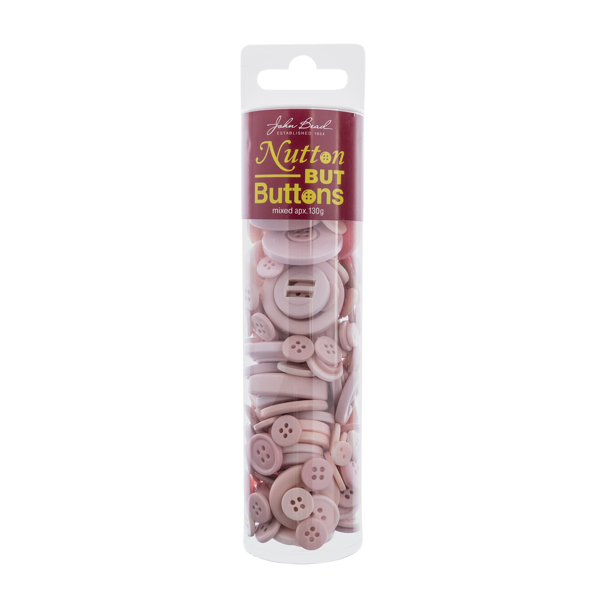 John Bead Nutton But Buttons - Light Pink, Resin, 130 g Tube