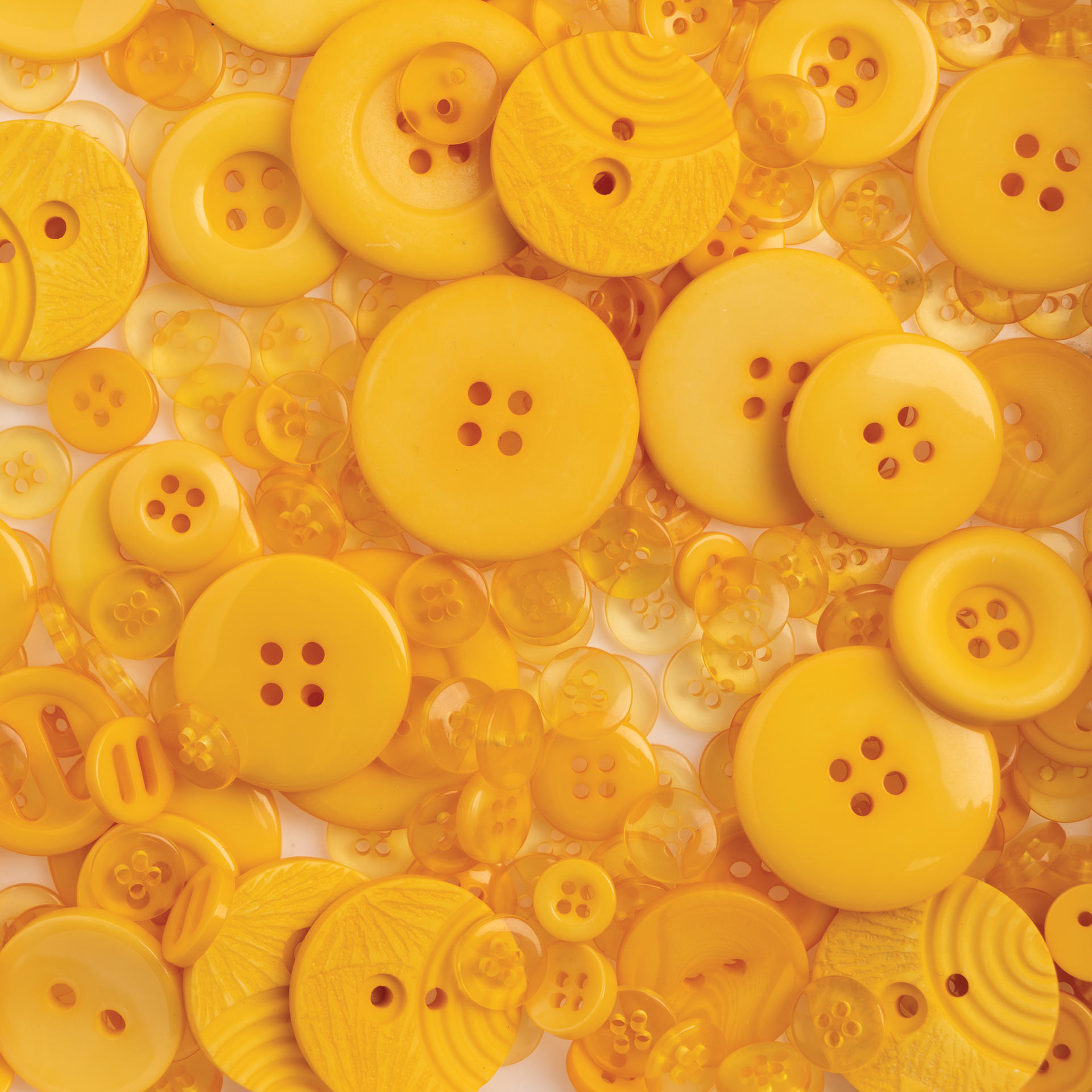 John Bead Nutton But Buttons - Dark Yellow, Resin