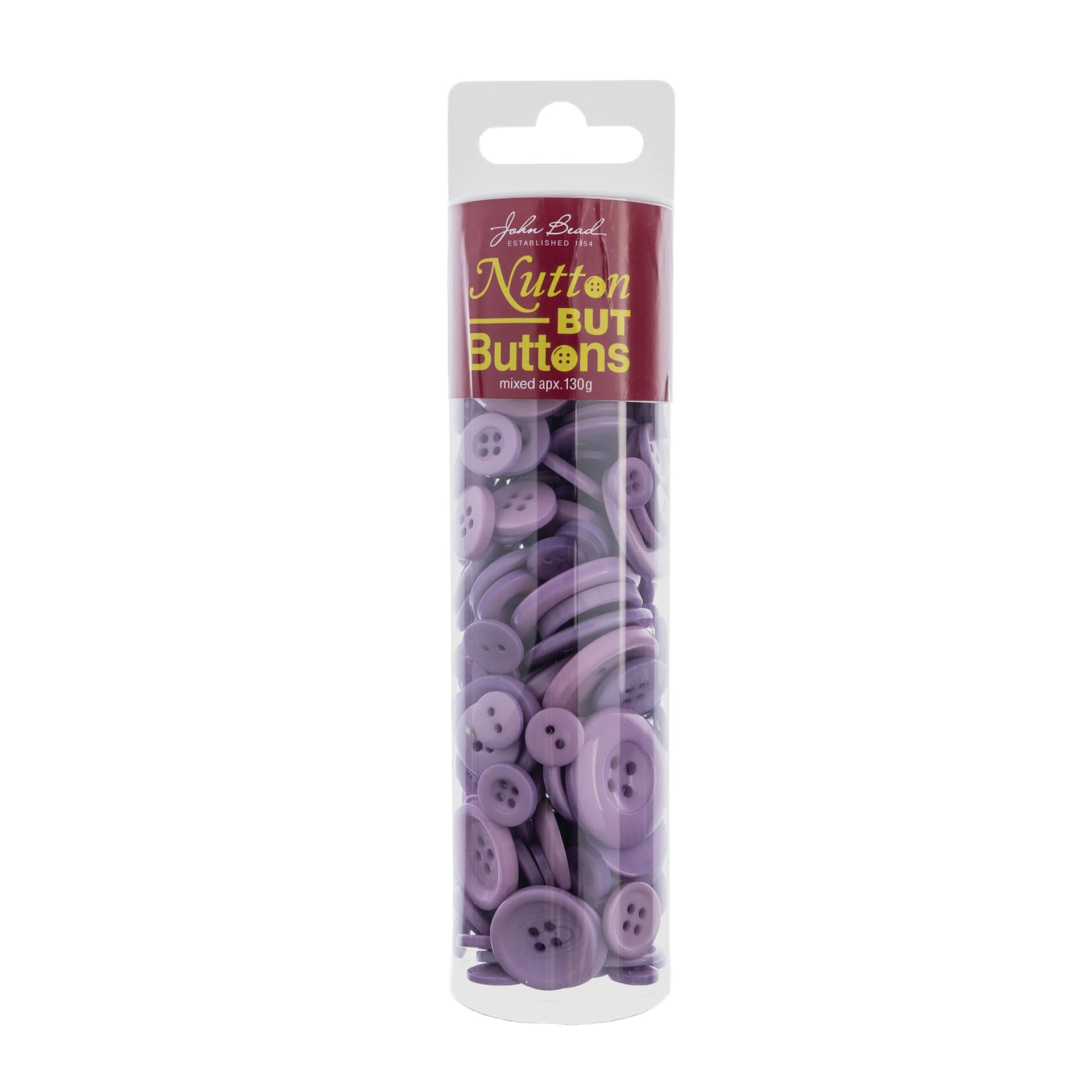 John Bead Nutton But Buttons - Light Purple, Resin, 130 g Tube