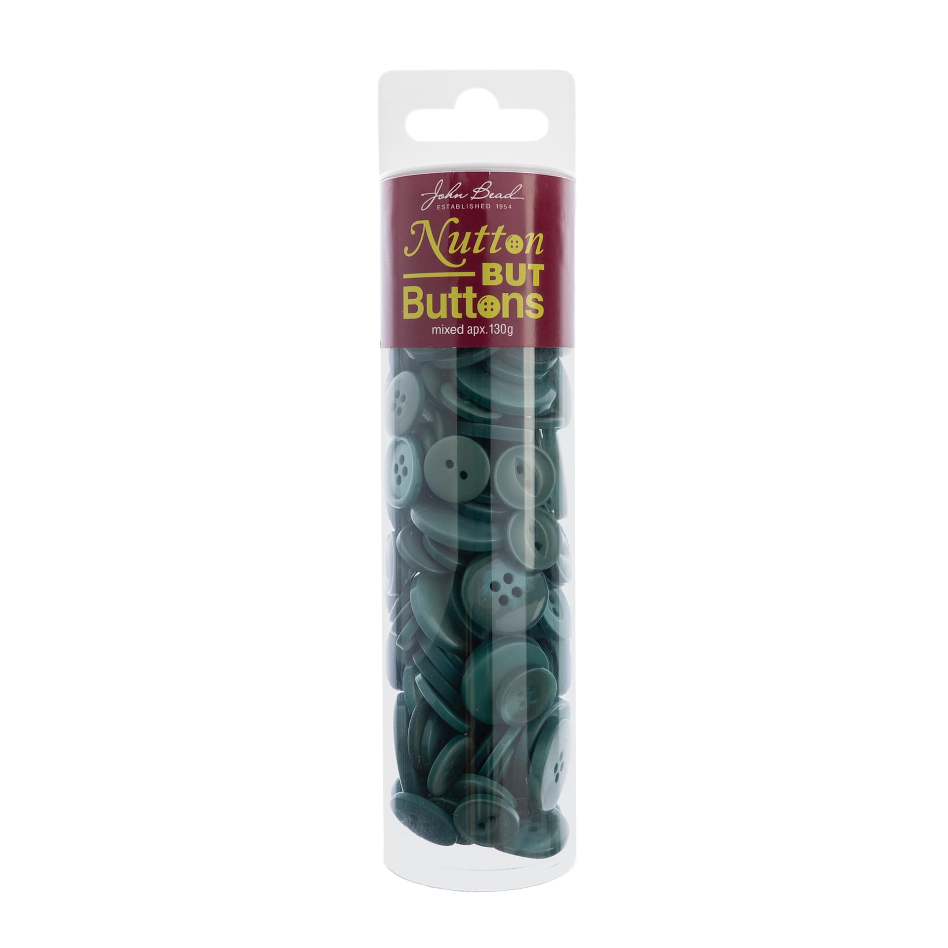 John Bead Nutton But Buttons - Dark Green, Resin, 130 g Tube