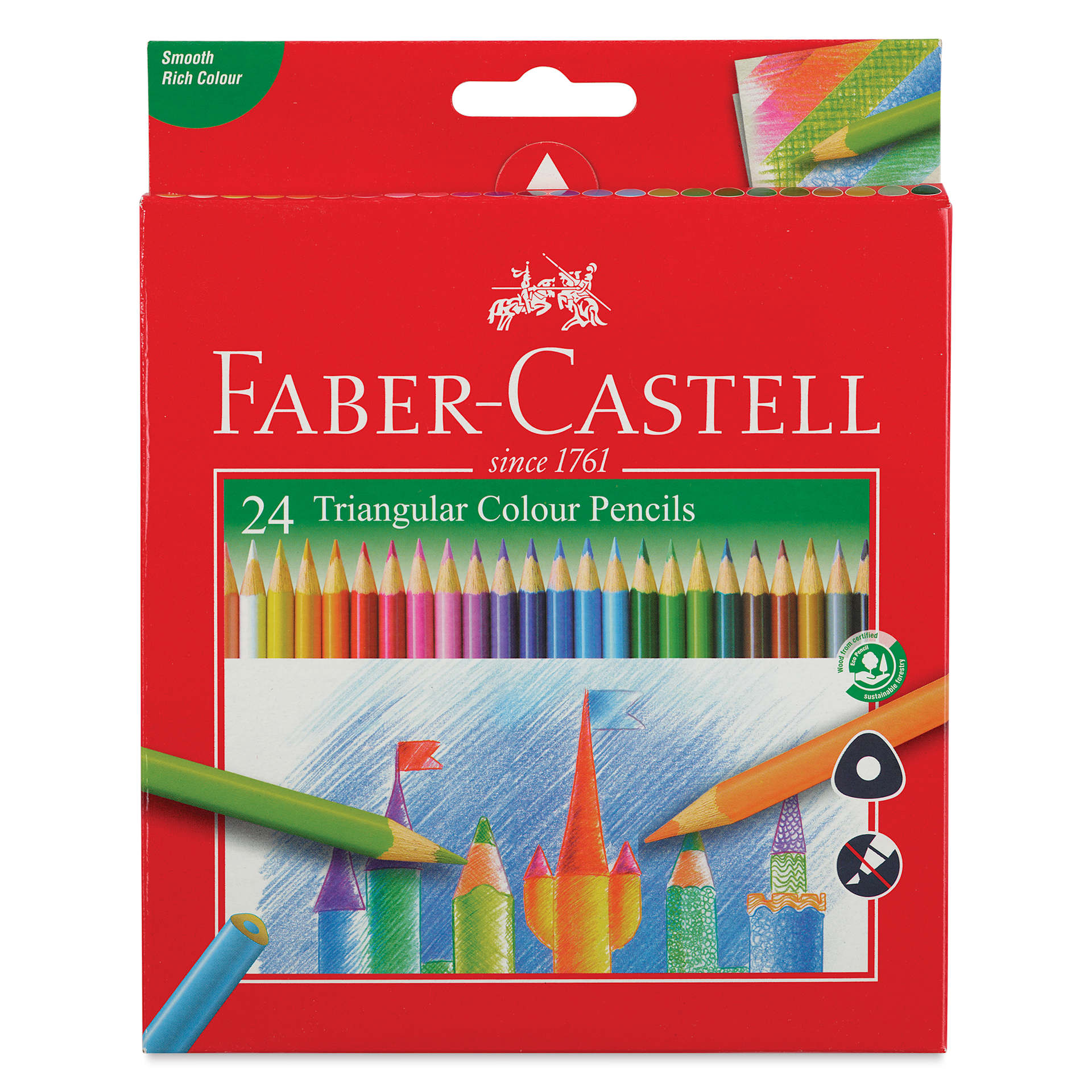 Faber-Castell Triangular Colored EcoPencils - Set of 24, front of the packaging