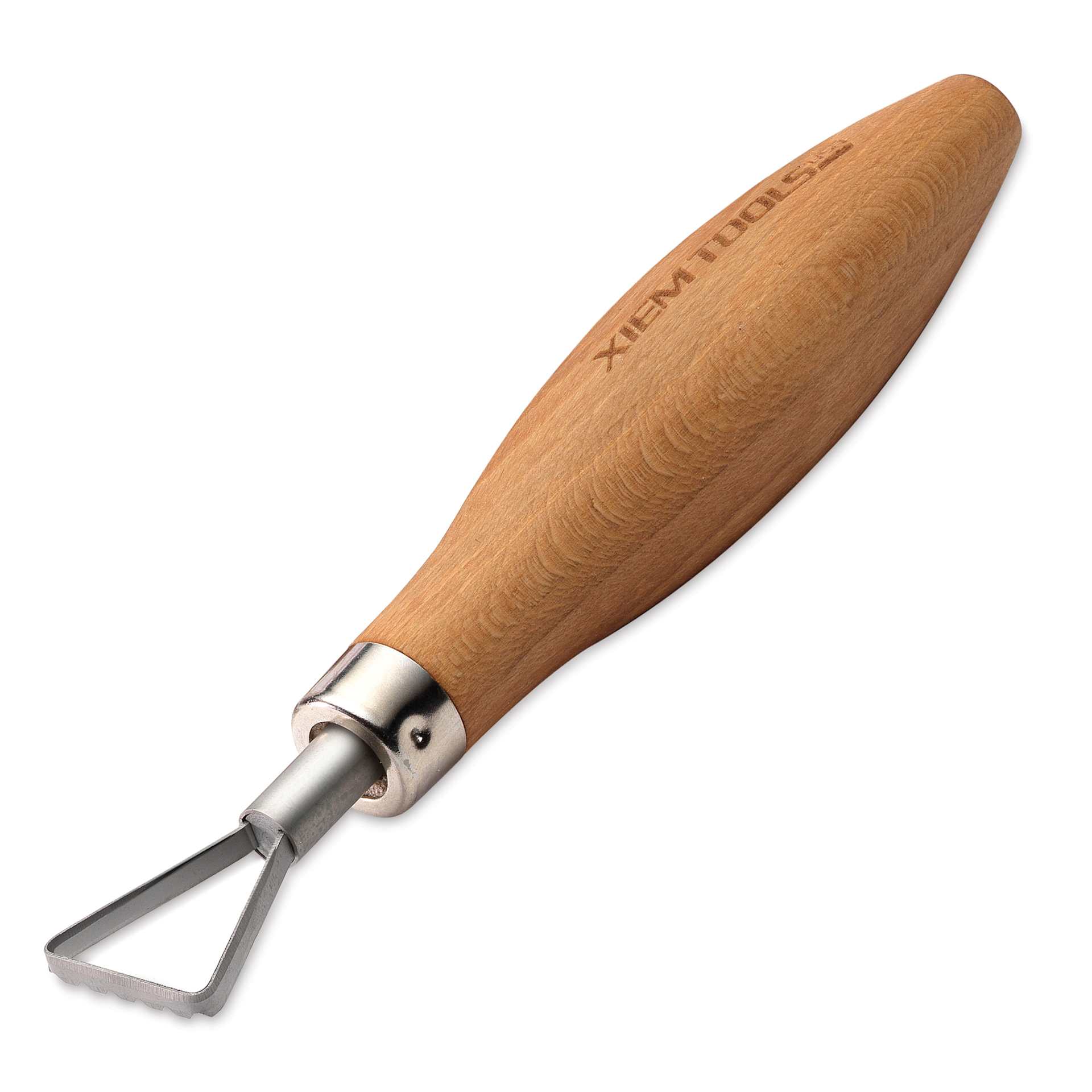 Xiem Tools Triangle Pro Sculptor's Rake angled view