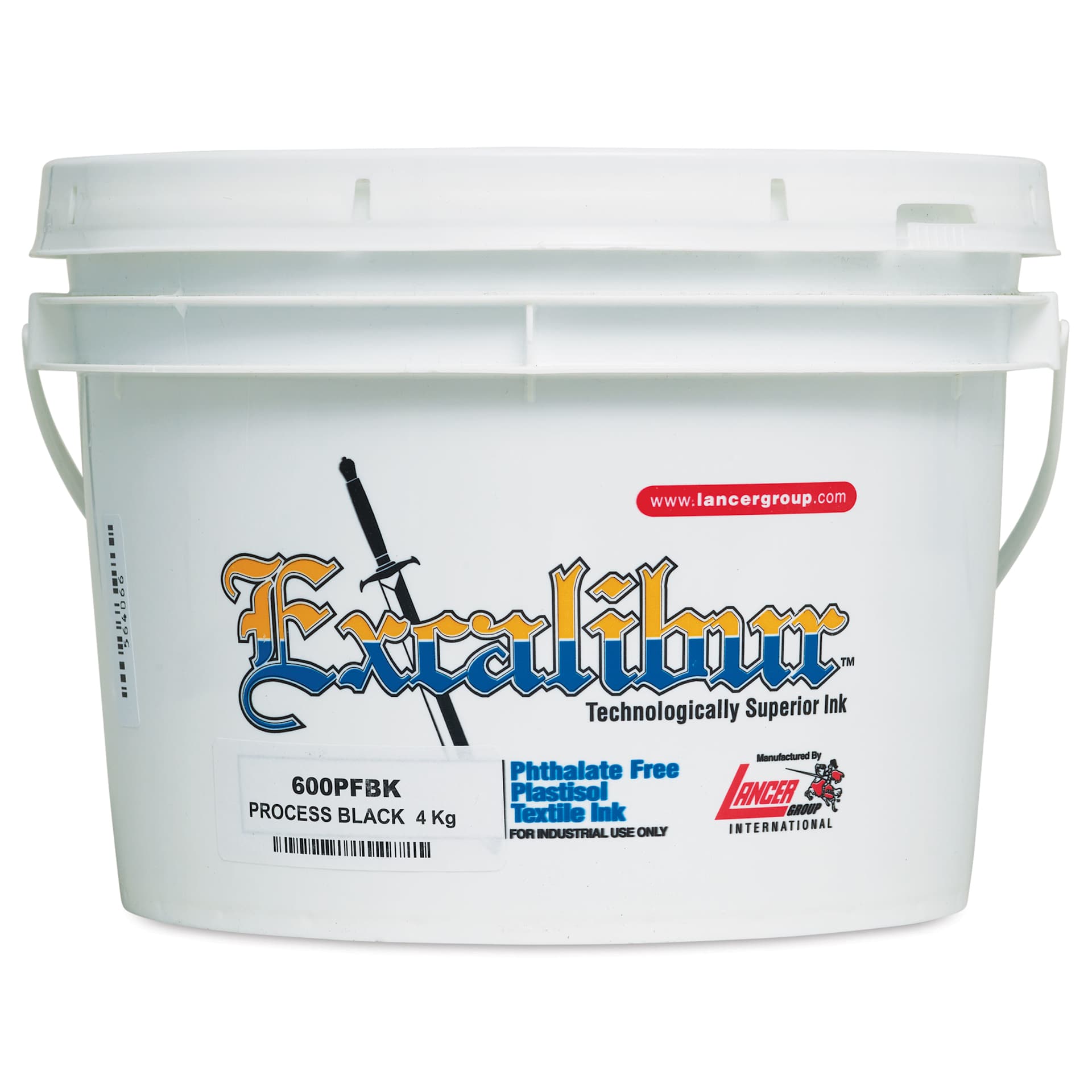 Excalibur 600 Process Ink - Black, Gallon, front of packaging