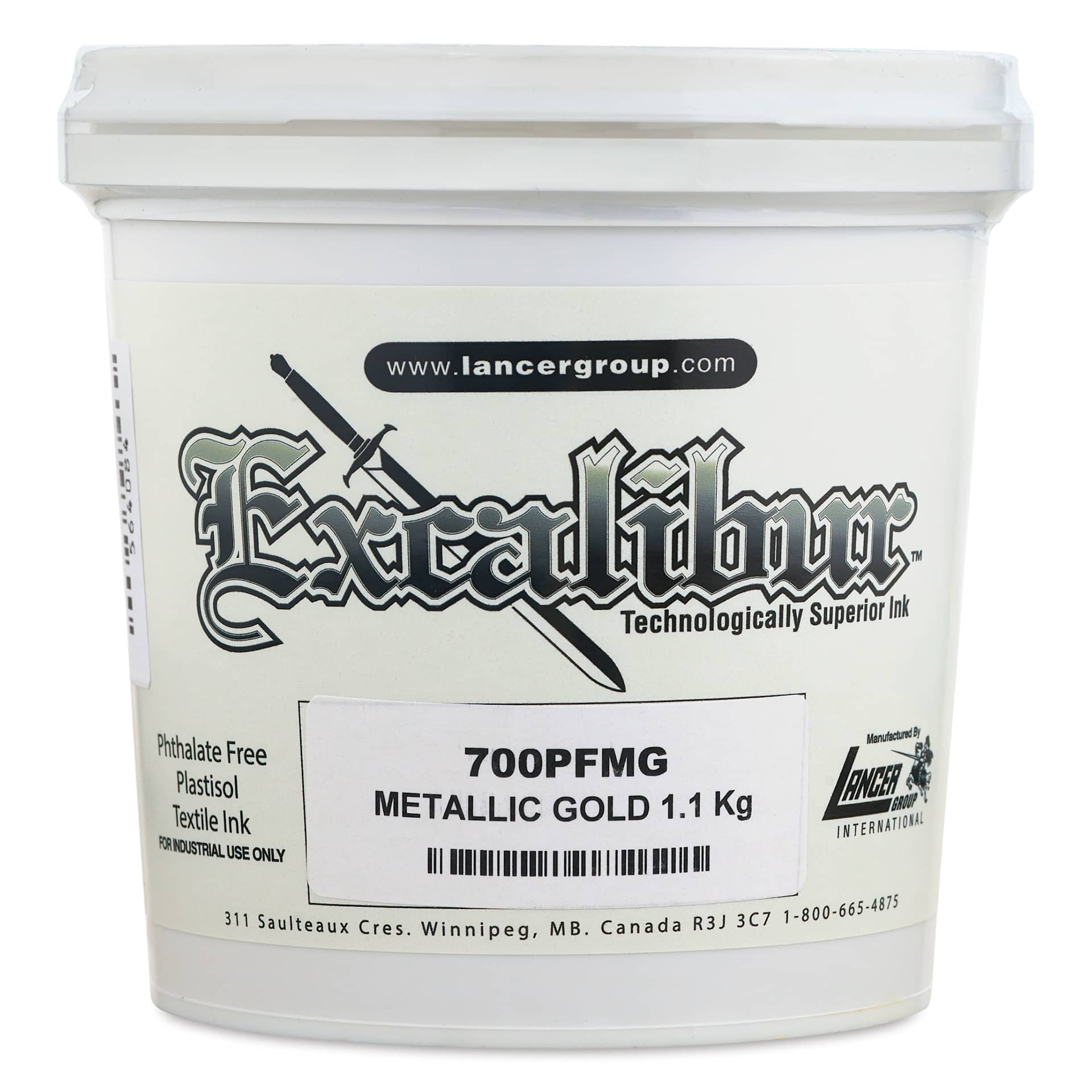 Excalibur 700 Metallic Inks - Gold, Quart front